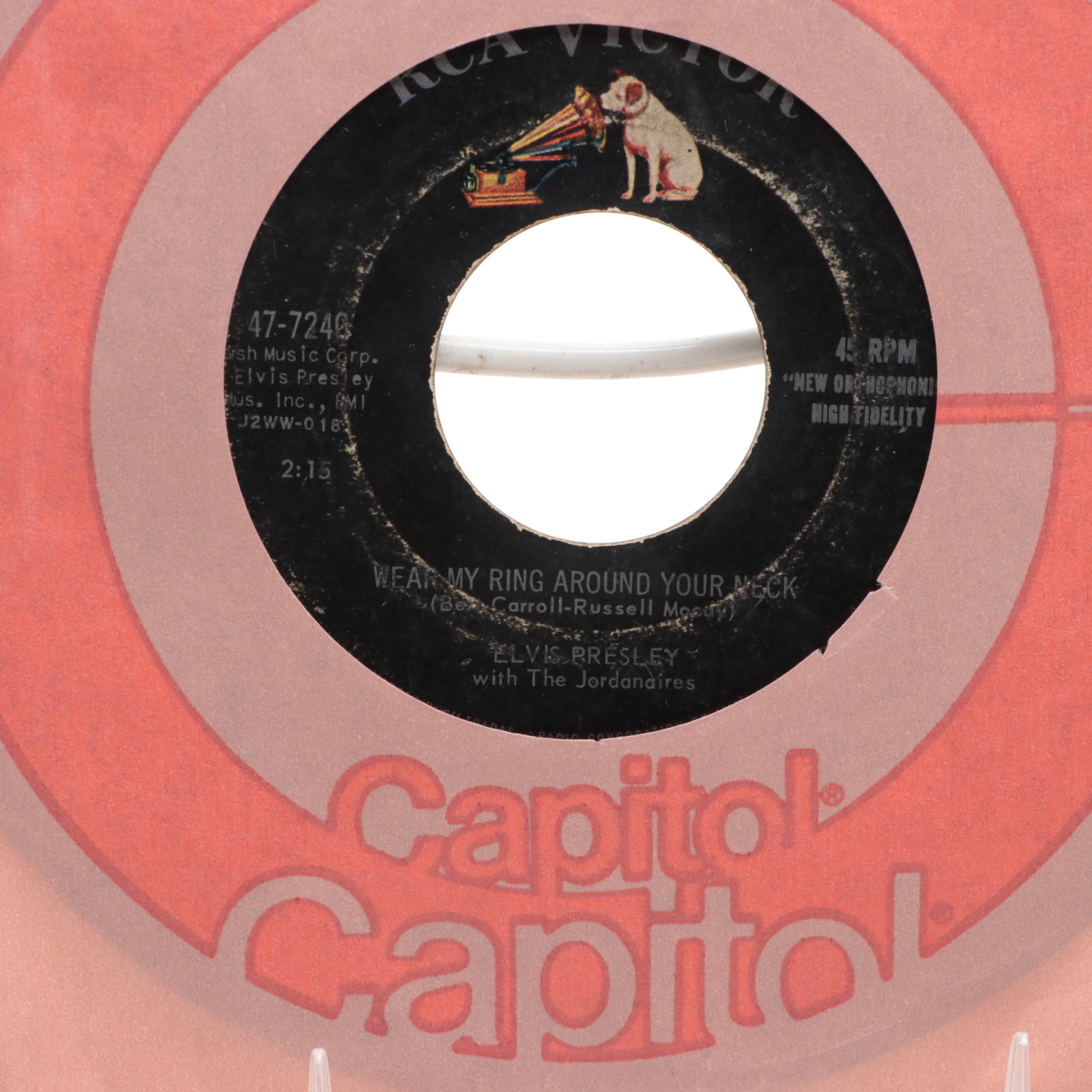 Jerry Lee Lewis, Hank Williams, Elvis Presley and More 45 RPM Vinyl Records