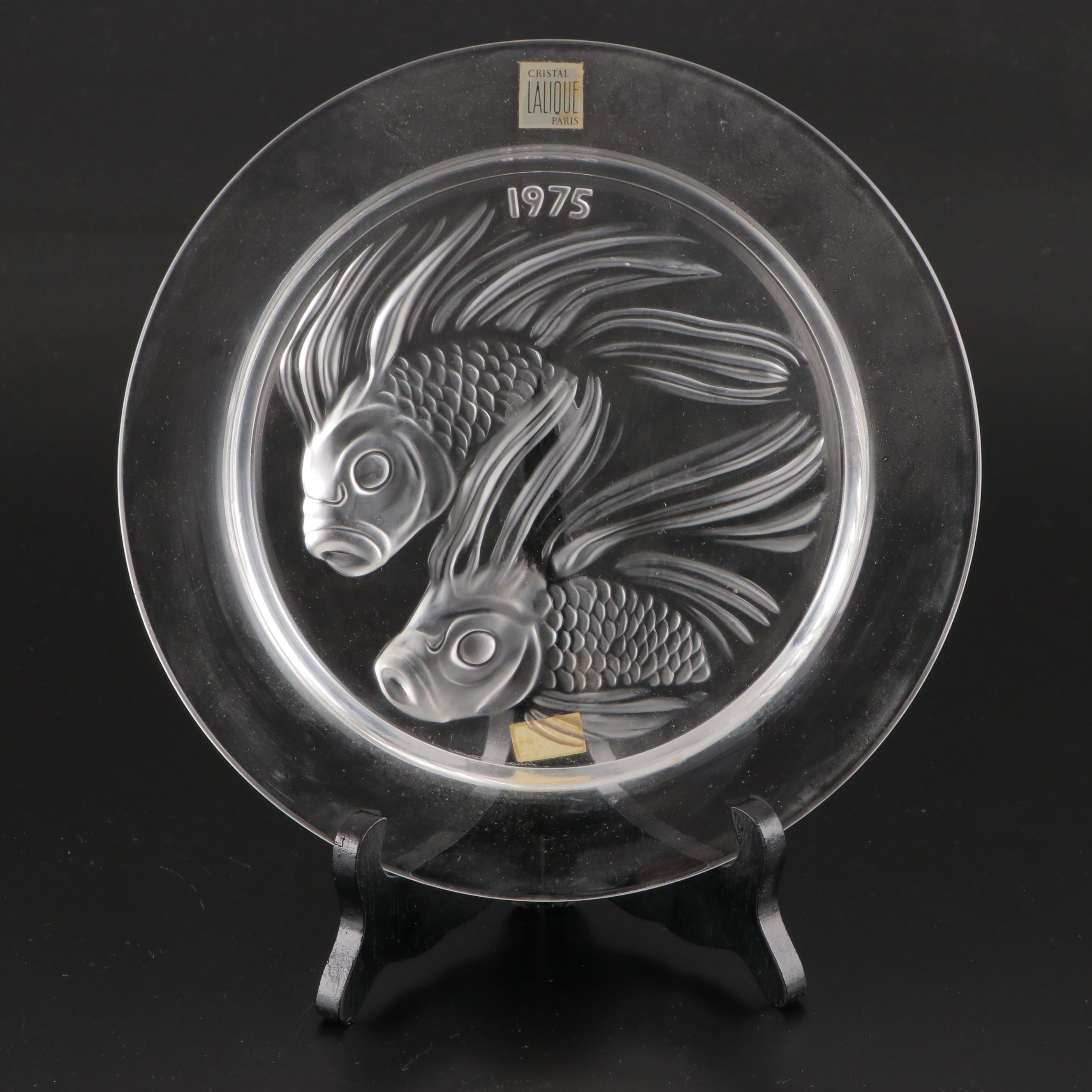 Lalique "Duo de Poisson" and More Annual Crystal Plates, 1971–1976
