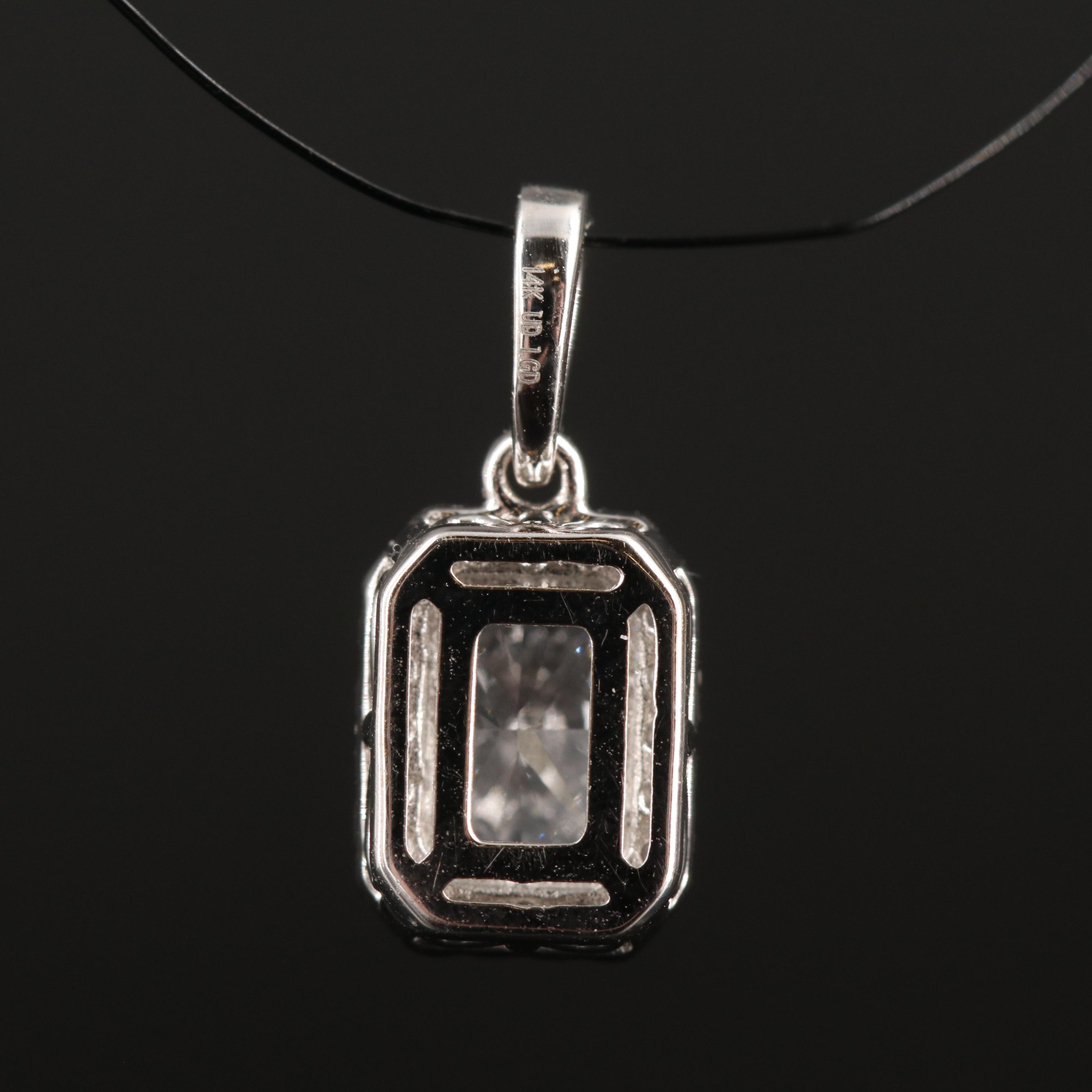 14K 0.69 CTW Lab Grown Diamond Pendant