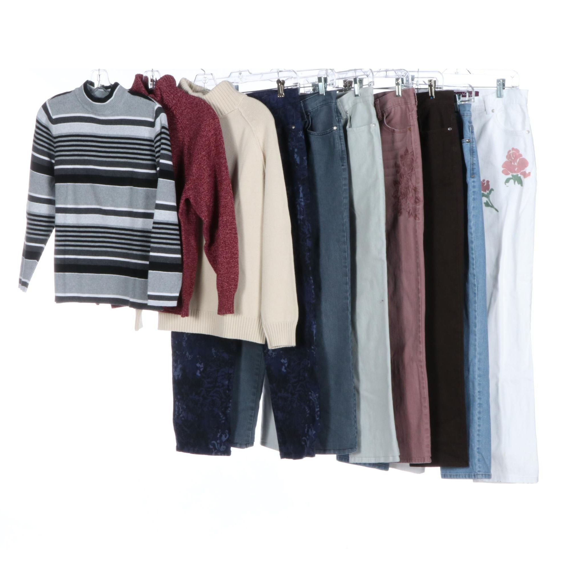 Karen Scott Sweaters and Gloria Vanderbilt Amanda Style Jeans