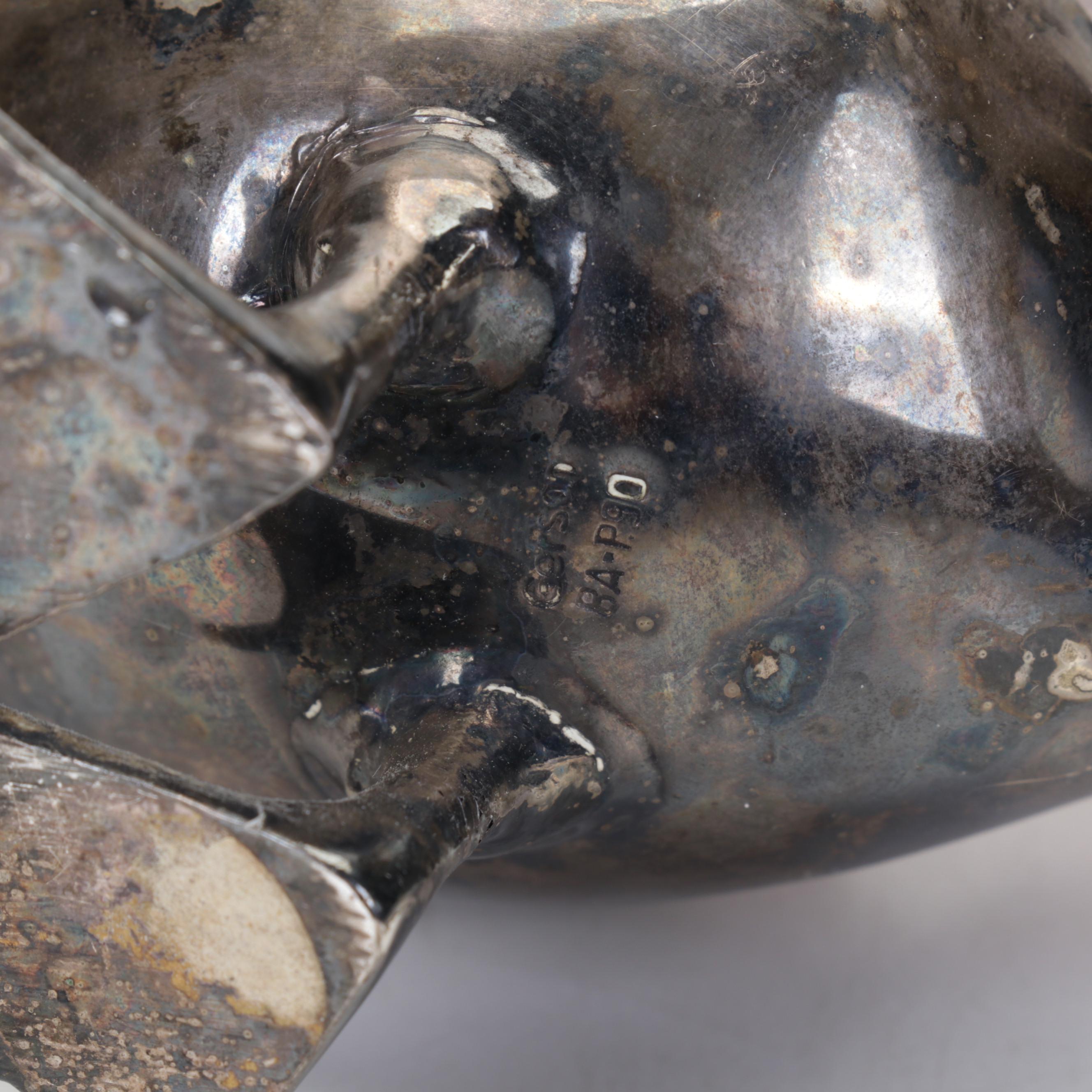 Gerson Silver Plate and Amethyst Duck Sculpture, Mid 20th Century