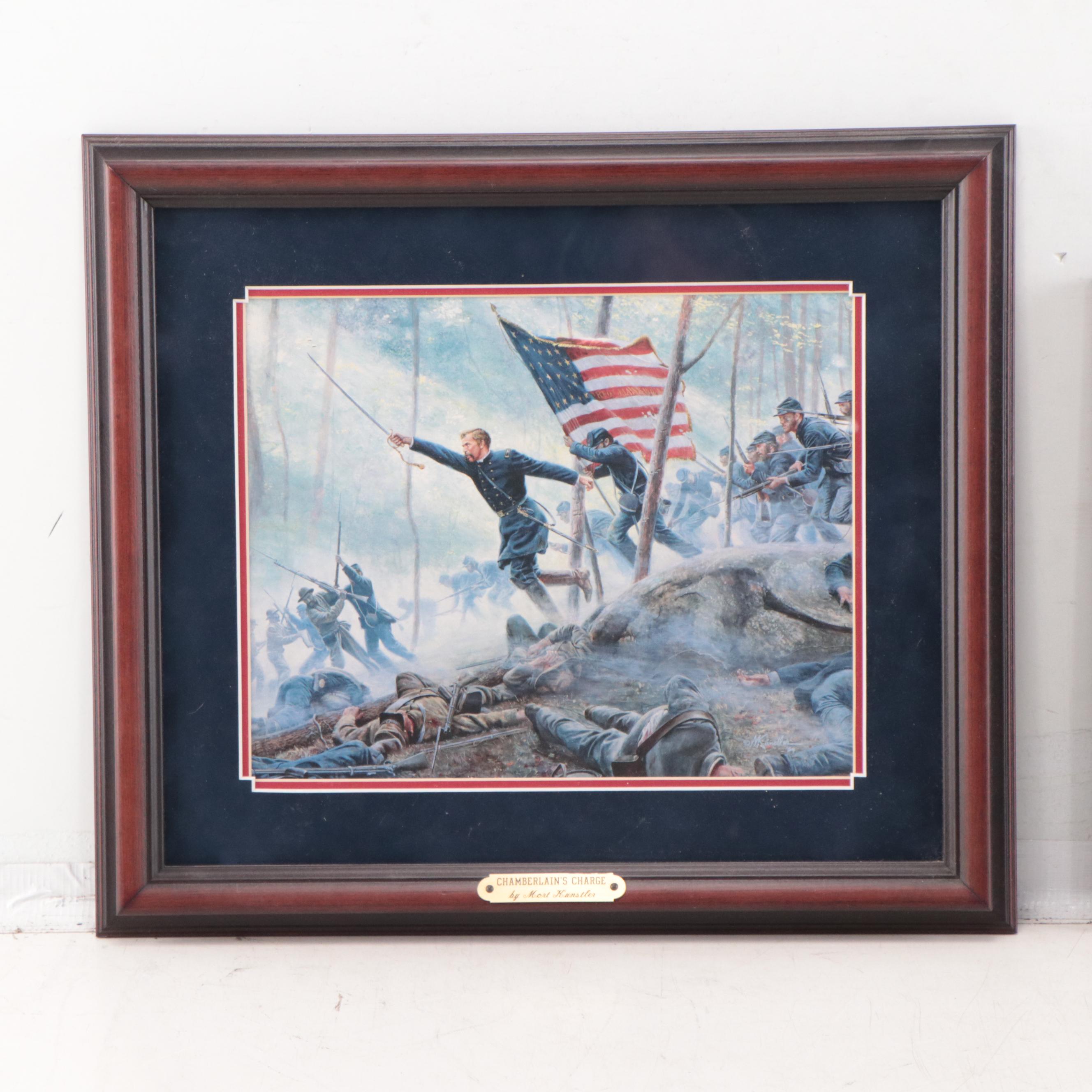 Offset Lithographs After Mort Künstler Including "Chamberlain's Charge"