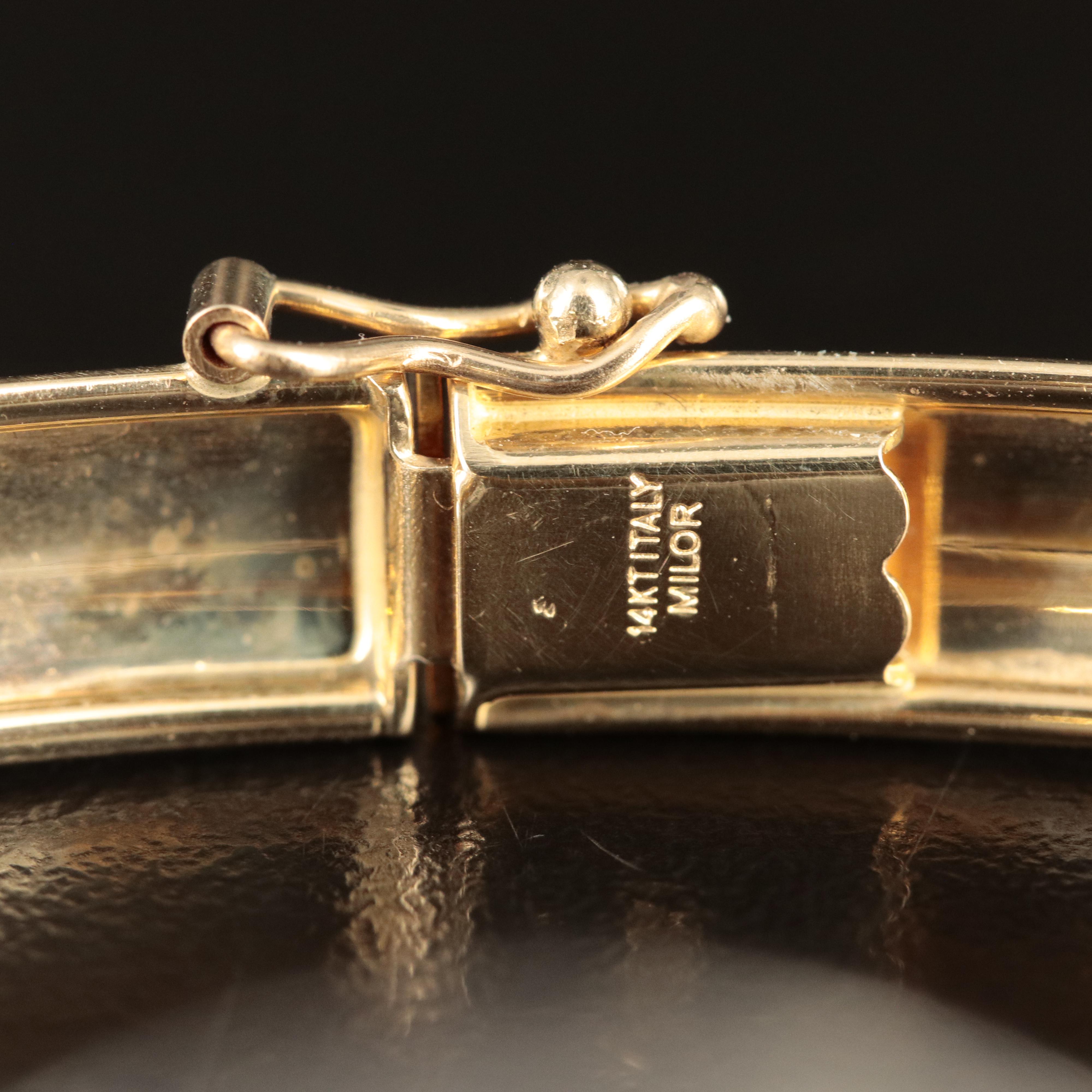 Italian Milor 14K Bracelet Including 20-Lire and One 500-Lire Italian Coin