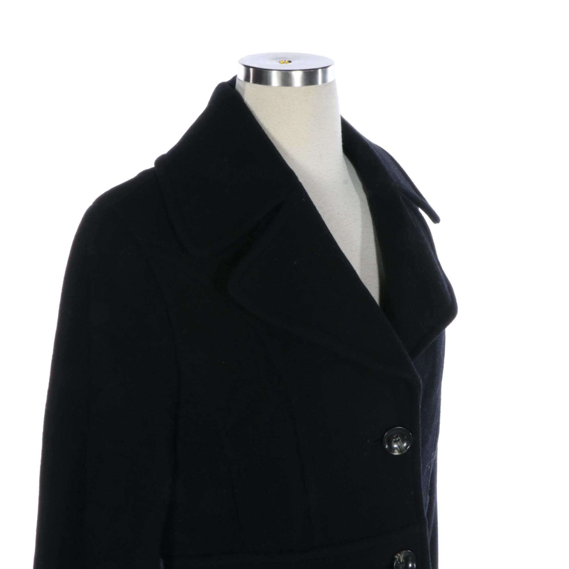 Kenneth Cole Woolen Coat with Notch Lapel