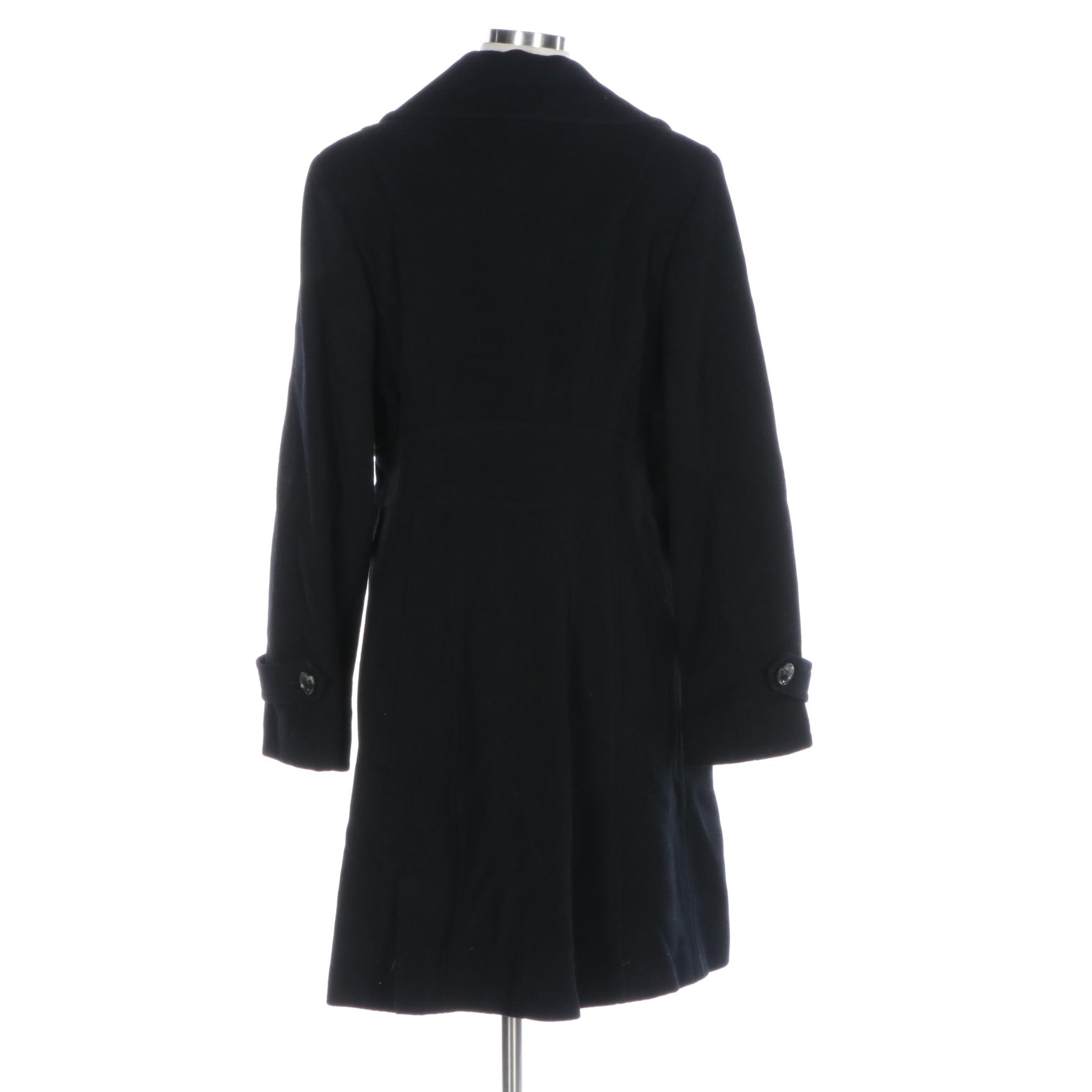 Kenneth Cole Woolen Coat with Notch Lapel