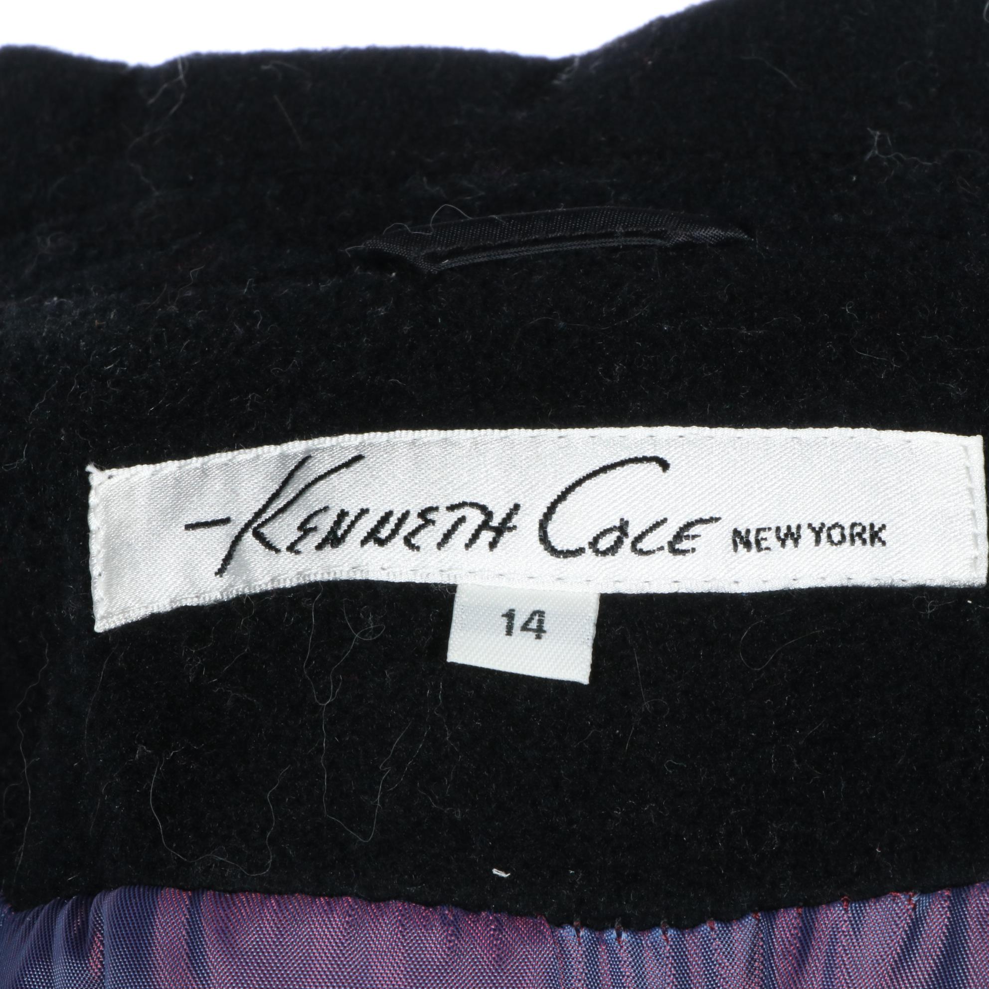 Kenneth Cole Woolen Coat with Notch Lapel