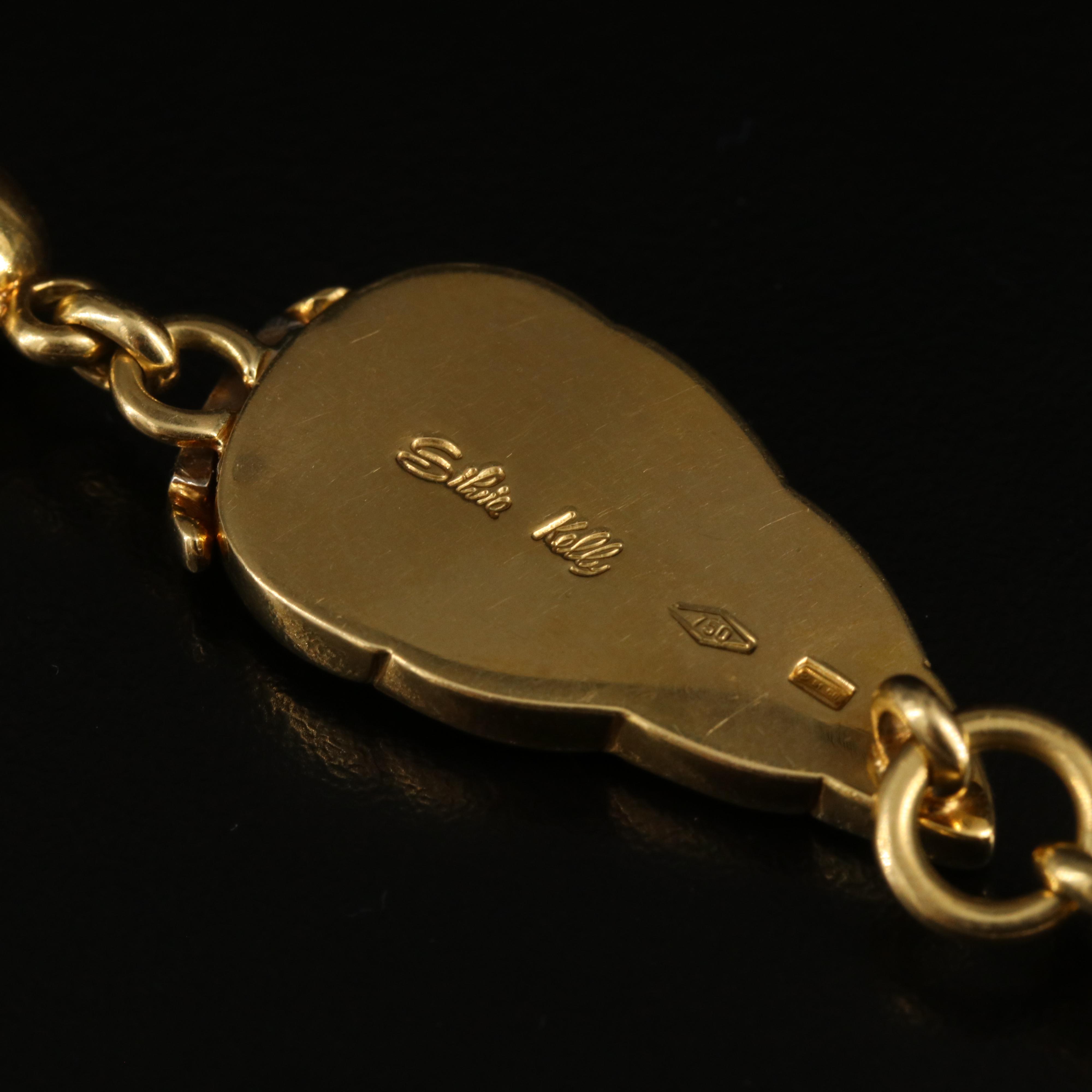 Silvia Kelly 18K Pearl Necklace with Diamond Accents