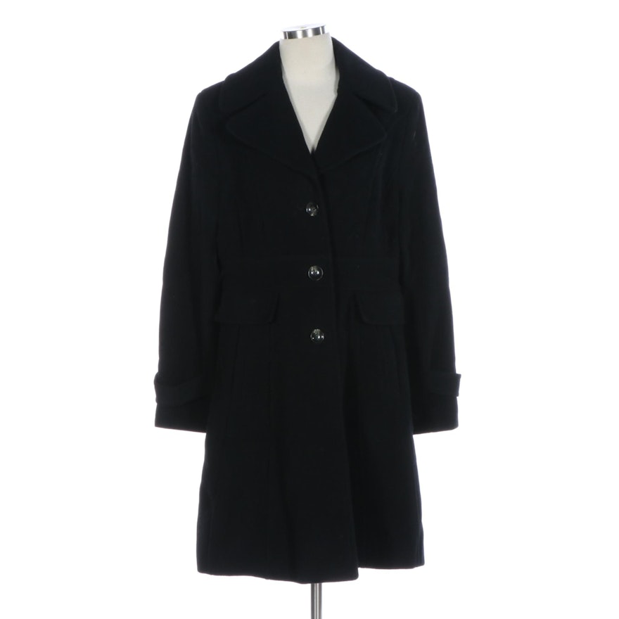 Kenneth Cole Woolen Coat with Notch Lapel