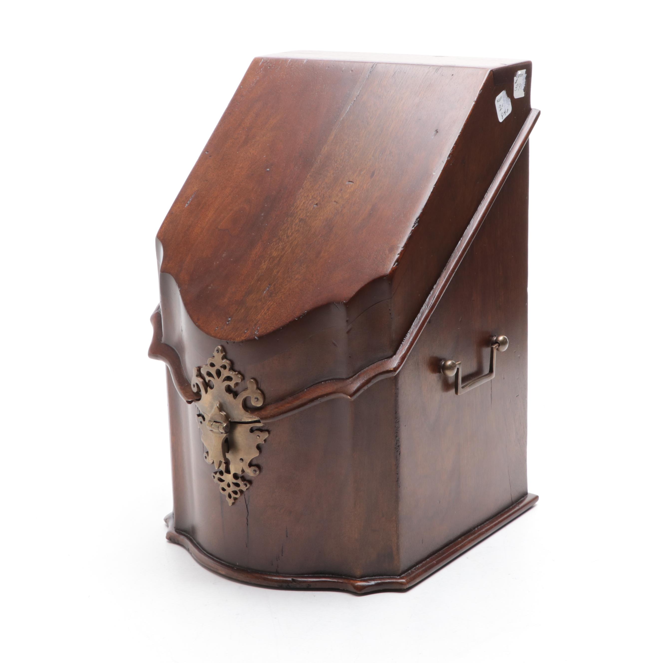 George III Style Mahogany Knife Box, Late 20th Century
