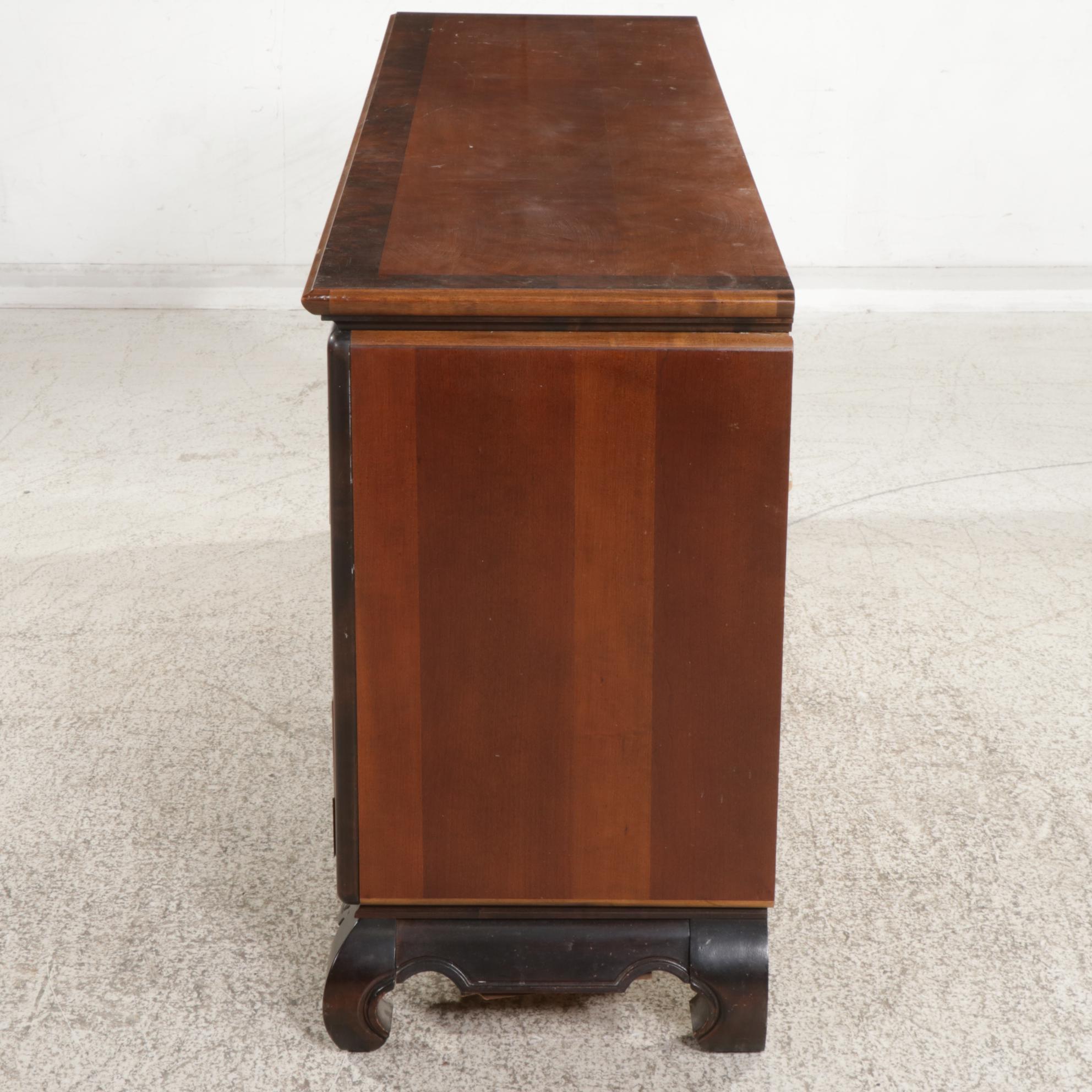 Broyhill Premier Collection Chinese Style Walnut Dresser, Late 20th Century
