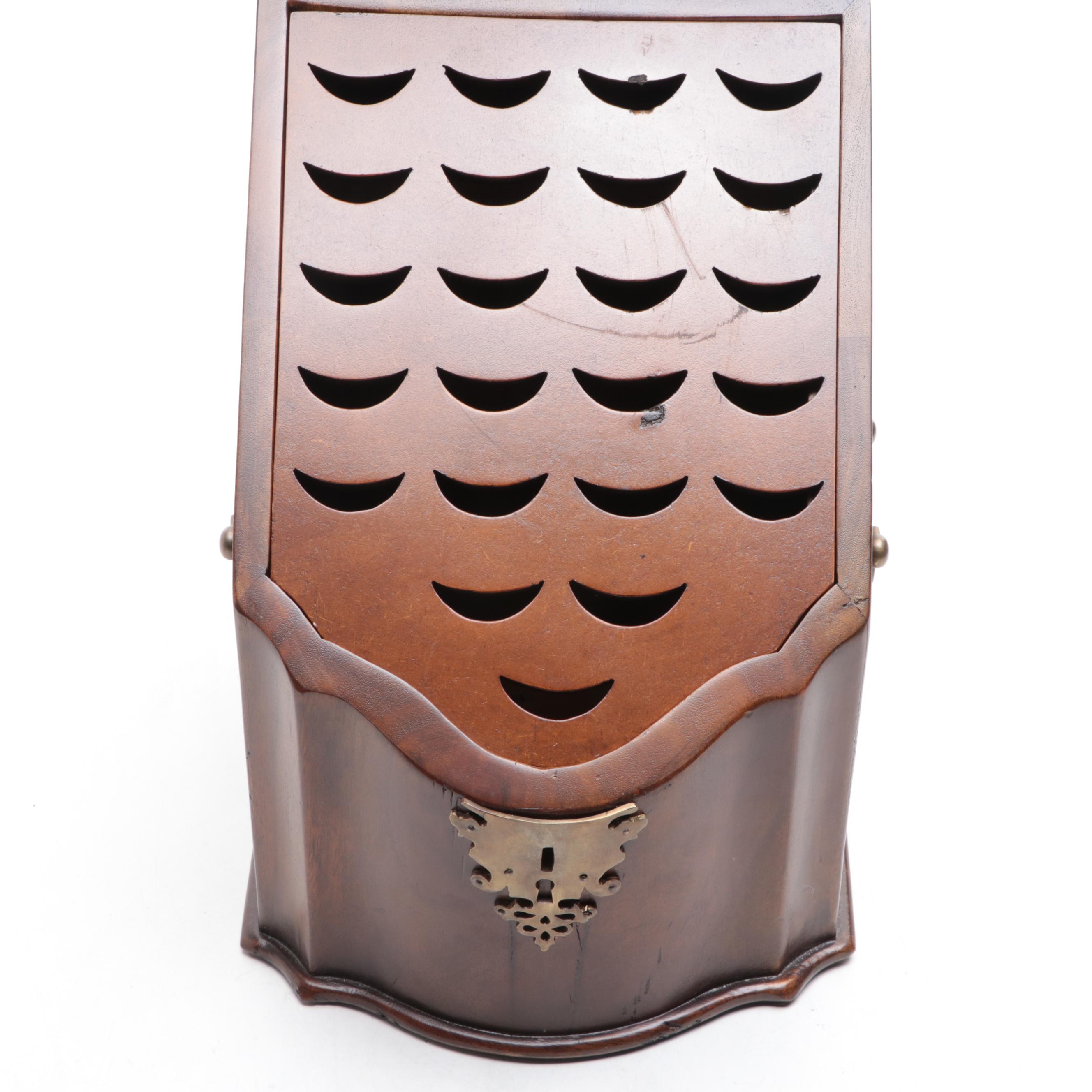 George III Style Mahogany Knife Box, Late 20th Century