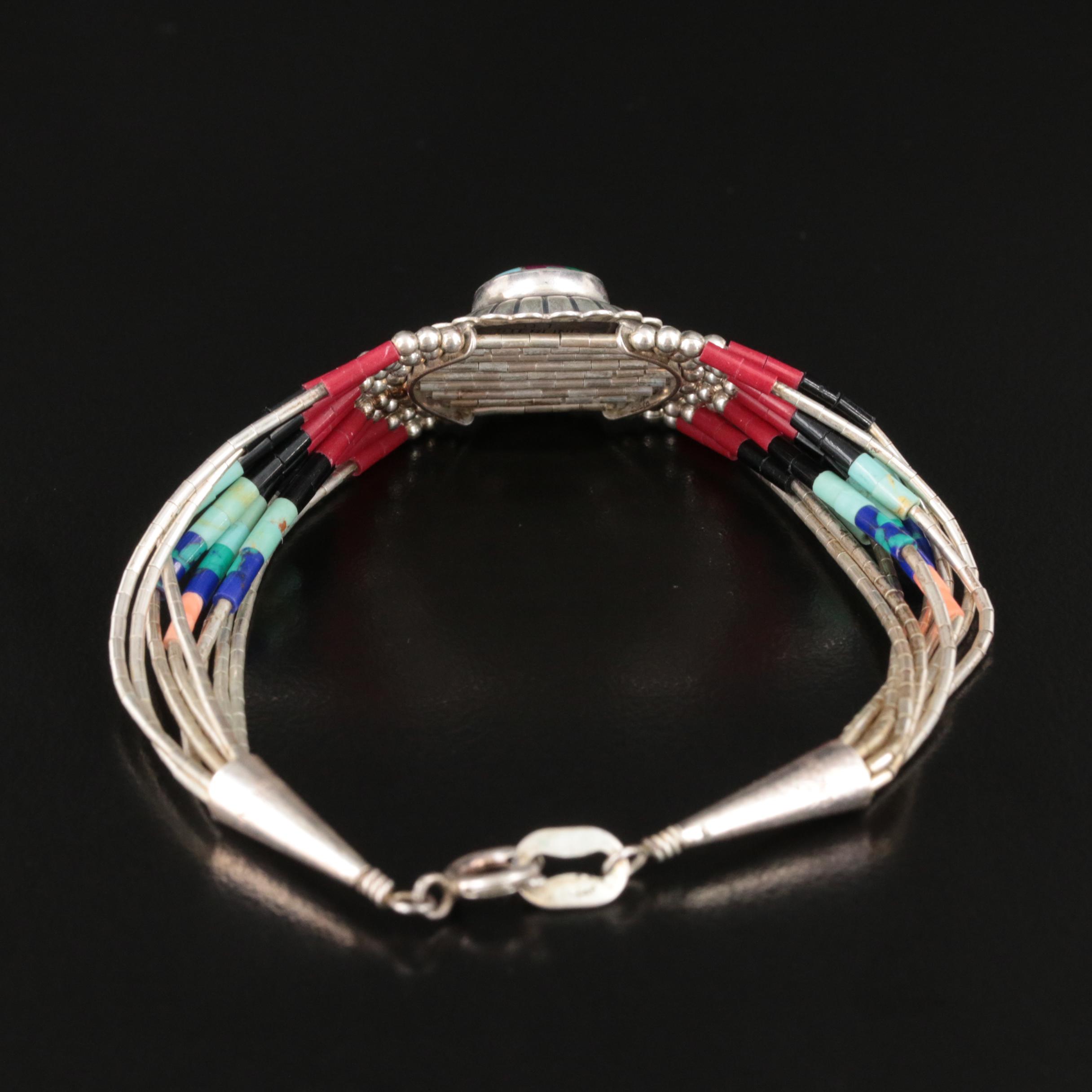 Southwestern Sterling Inlay Bracelet