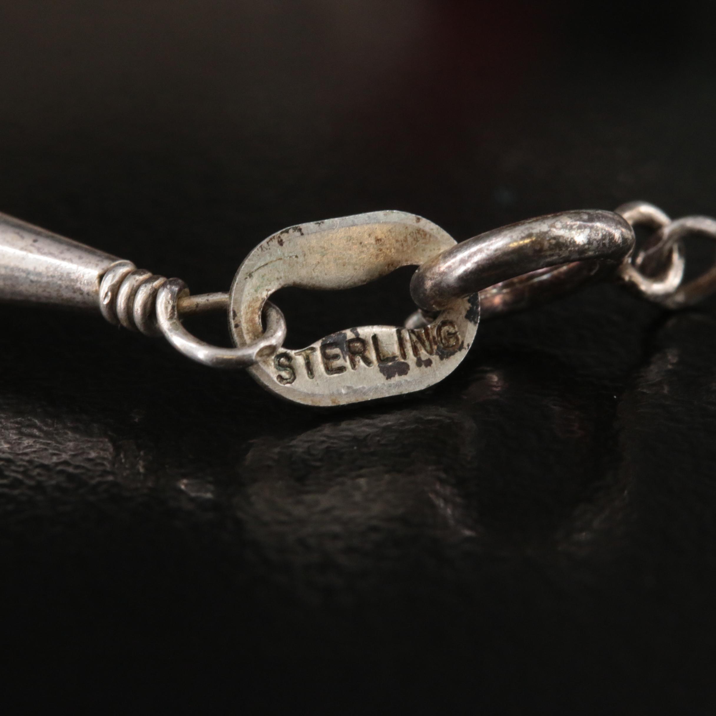 Southwestern Sterling Inlay Bracelet