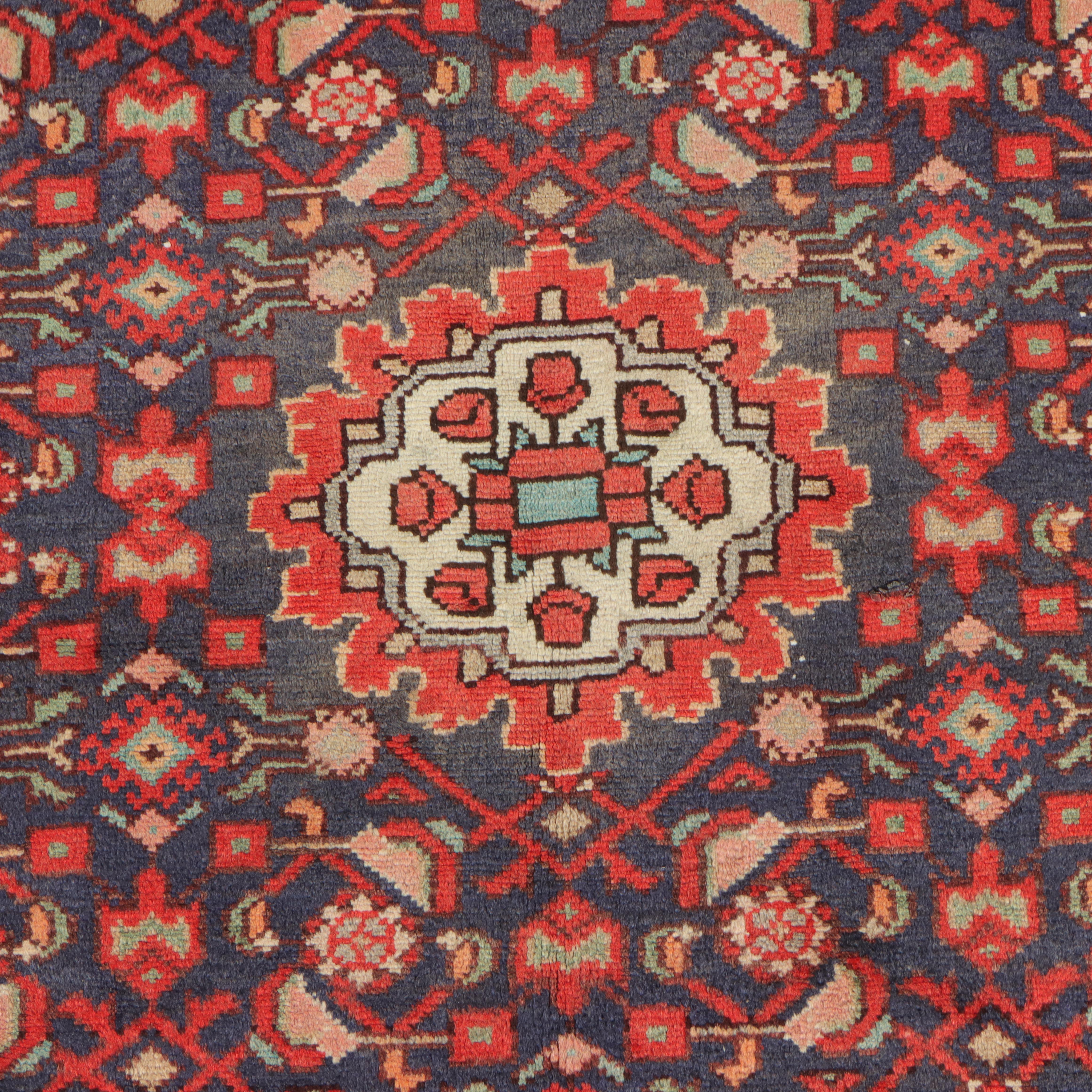 3'8 x 3'8 Hand-Knotted Persian Veramin Rug Remnant