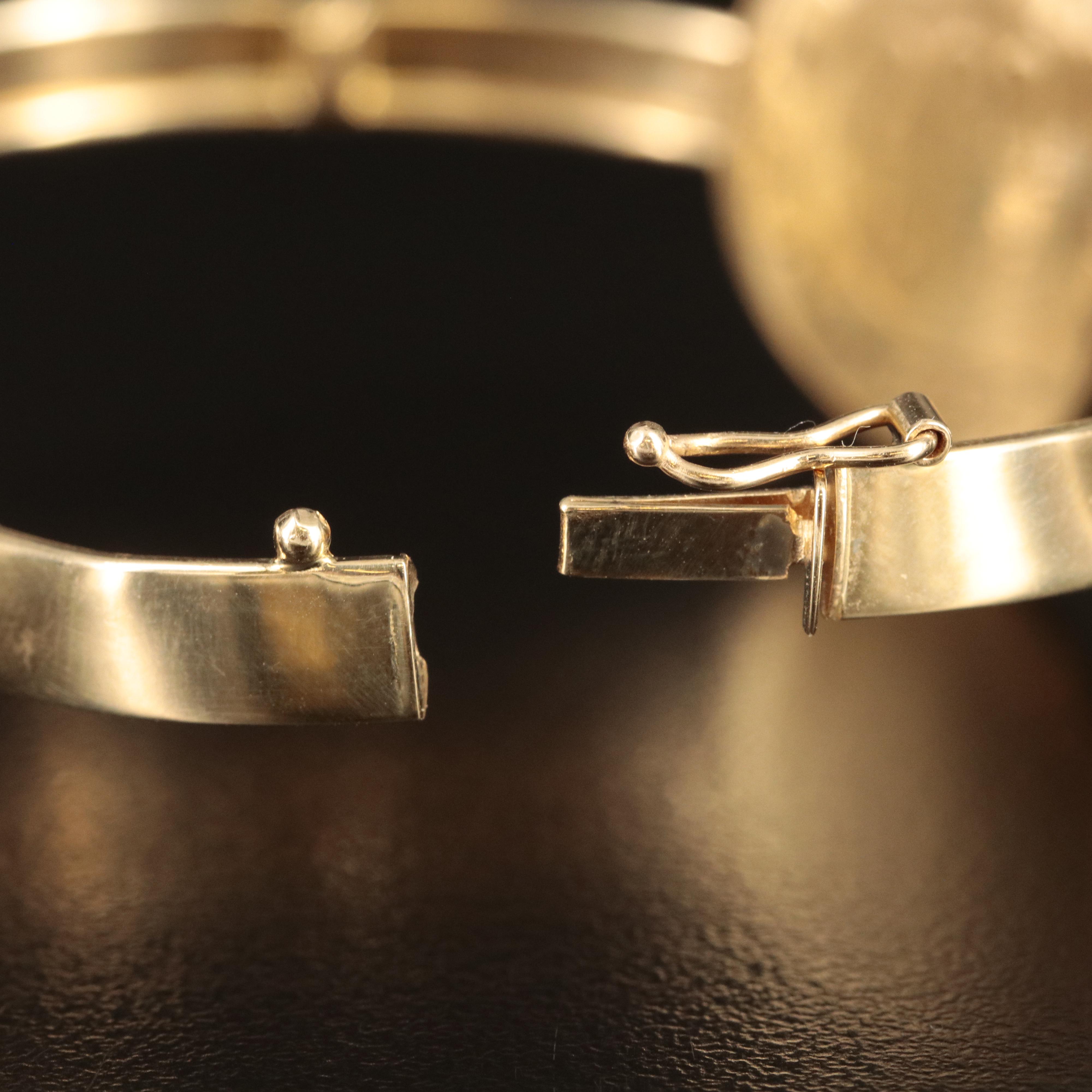 Italian Milor 14K Bracelet Including 500-Lire and 200-Lire Italian Coins