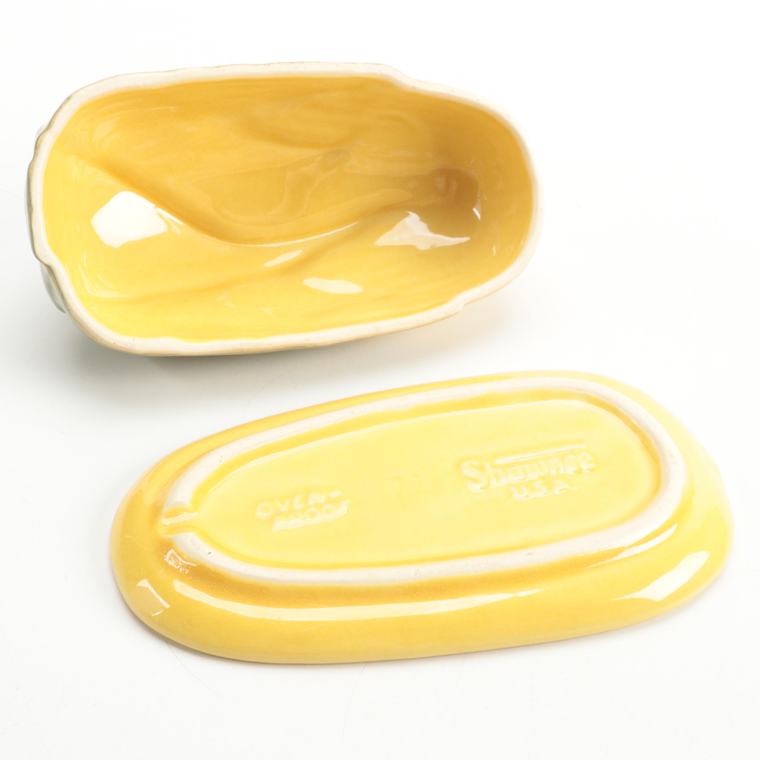Shawnee Ceramic "Corn King" Covered Butter Dish