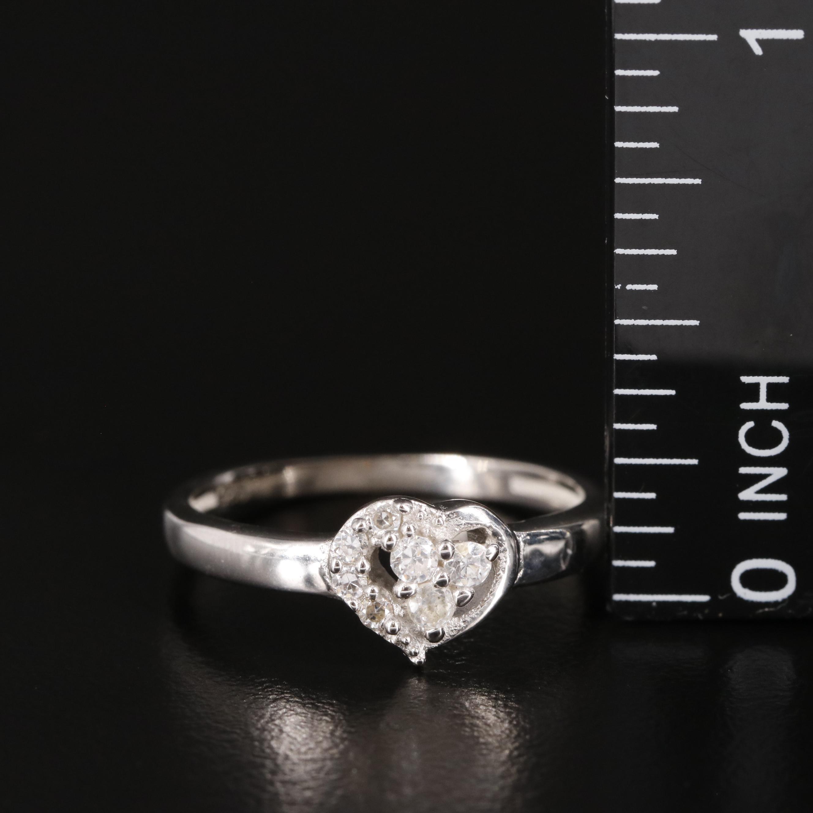 Sterling Cubic Zirconia Heart Ring