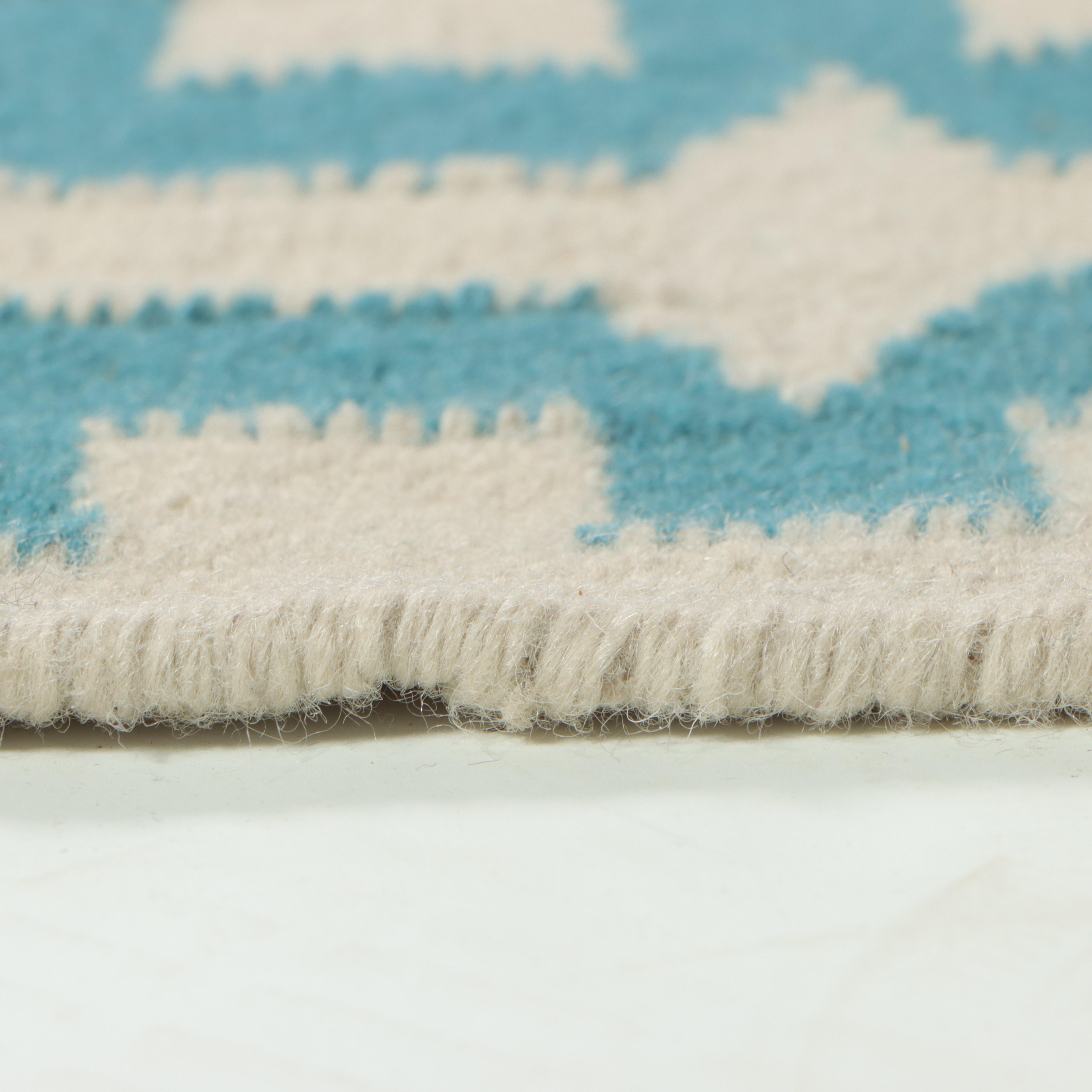 5'1 x 7'11 Handwoven Indian Dhurrie Area Rug