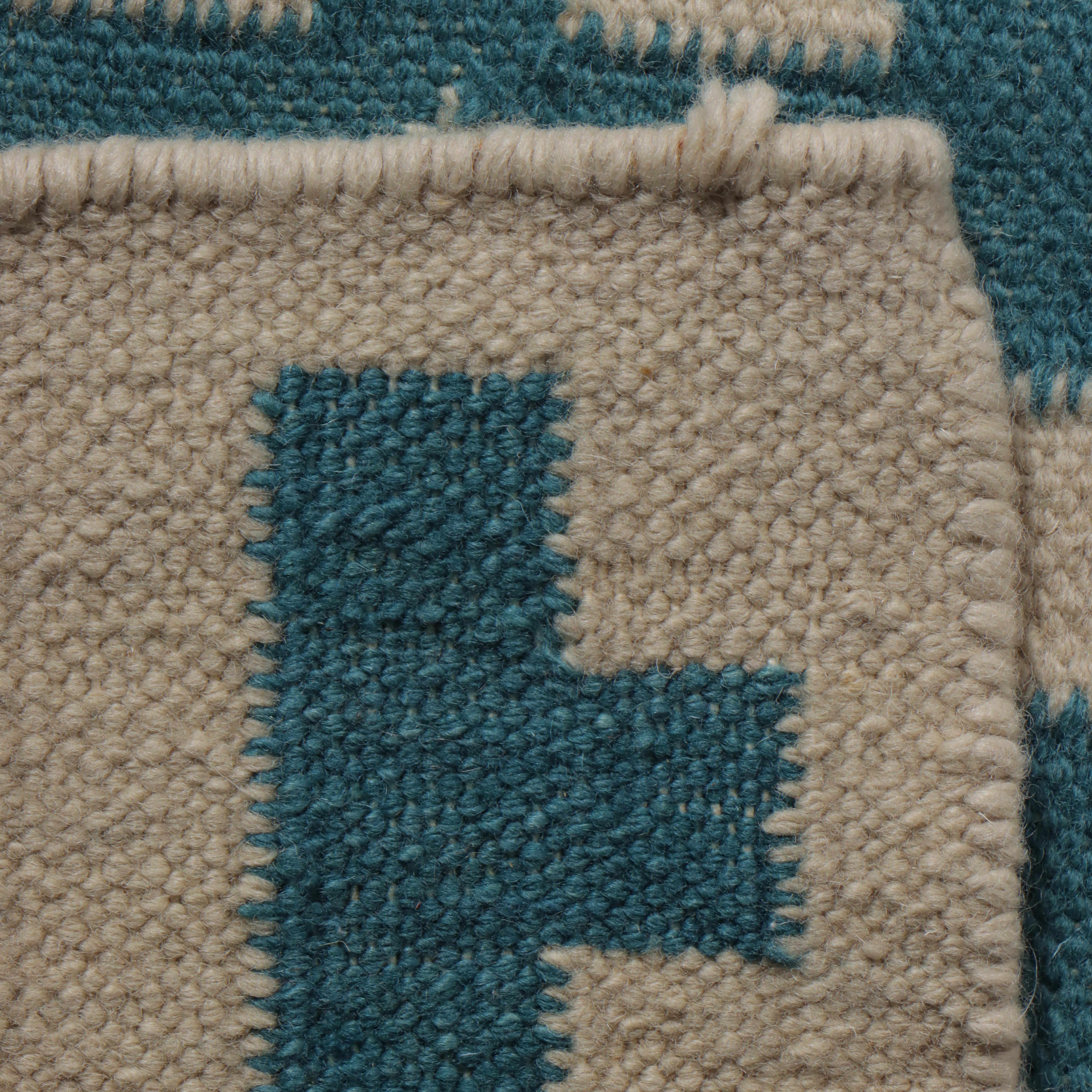 5'1 x 7'11 Handwoven Indian Dhurrie Area Rug