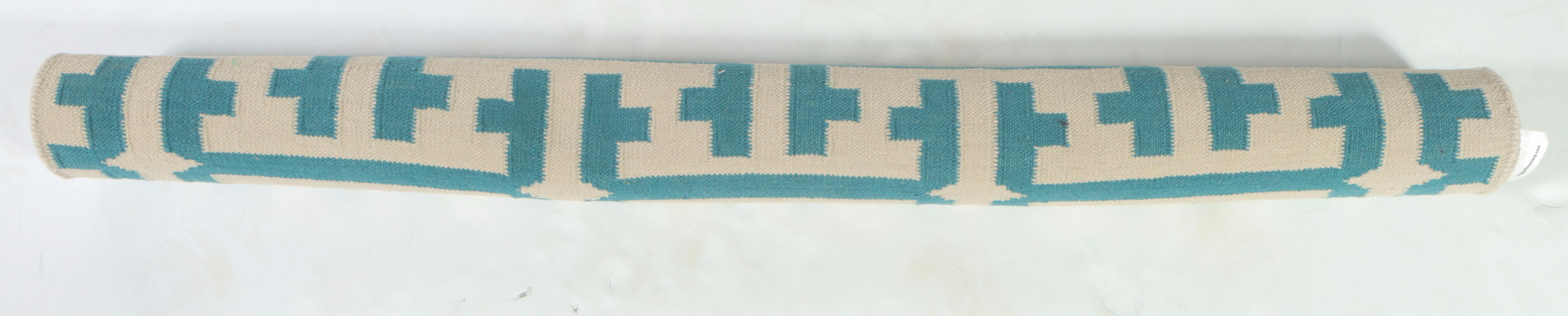 5'1 x 7'11 Handwoven Indian Dhurrie Area Rug