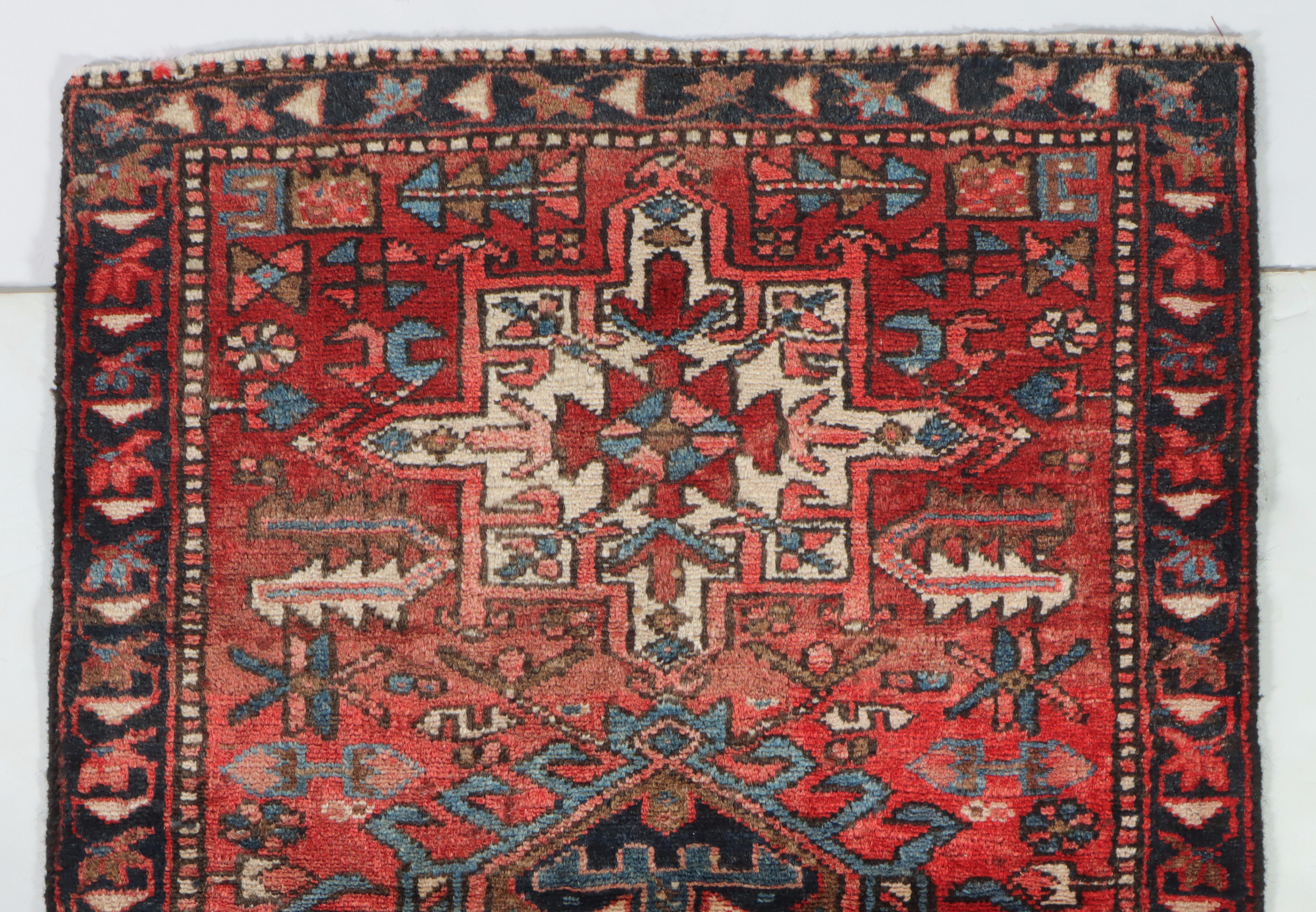 2'6 x 4'1 Hand-Knotted Persian Karaja Accent Rug