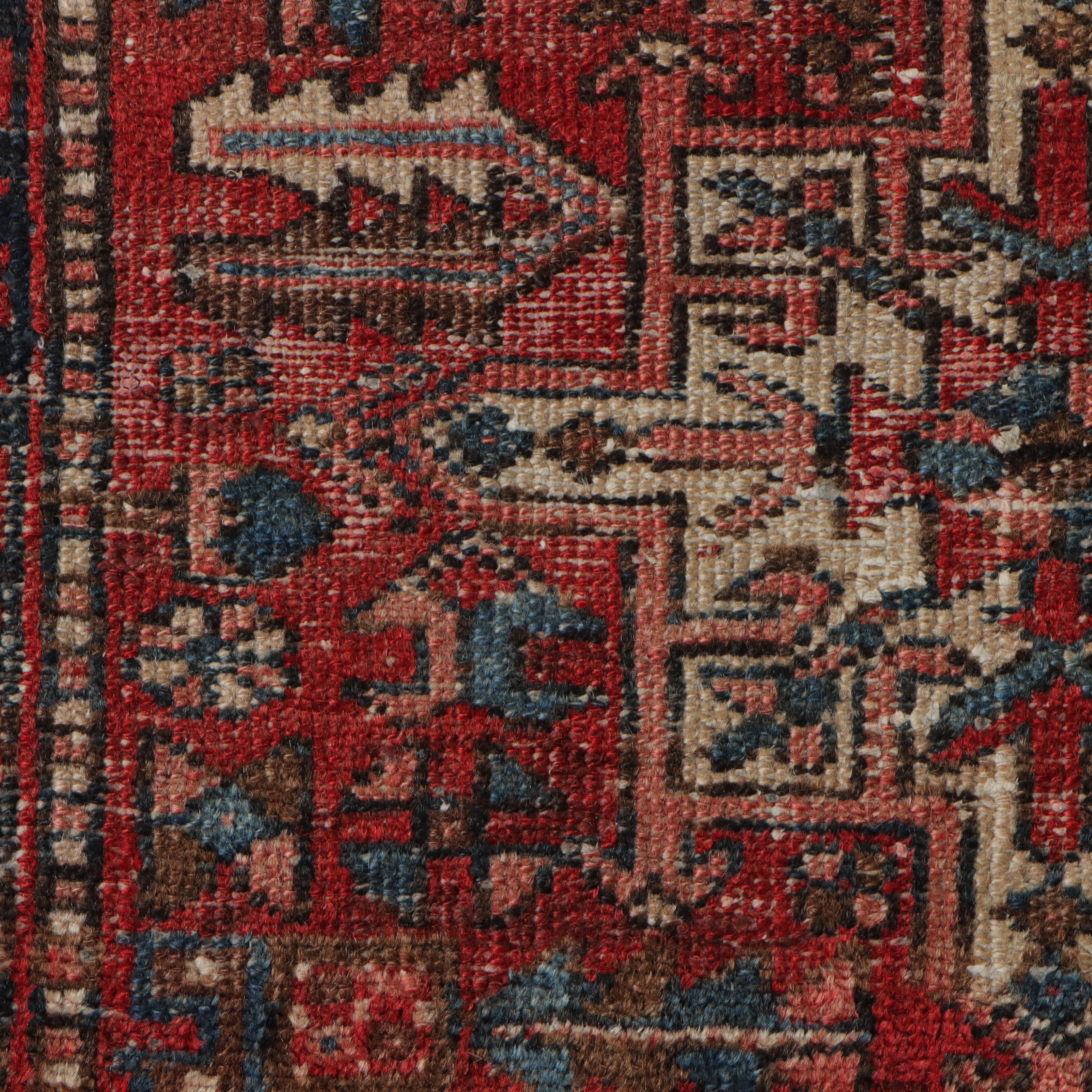 2'6 x 4'1 Hand-Knotted Persian Karaja Accent Rug