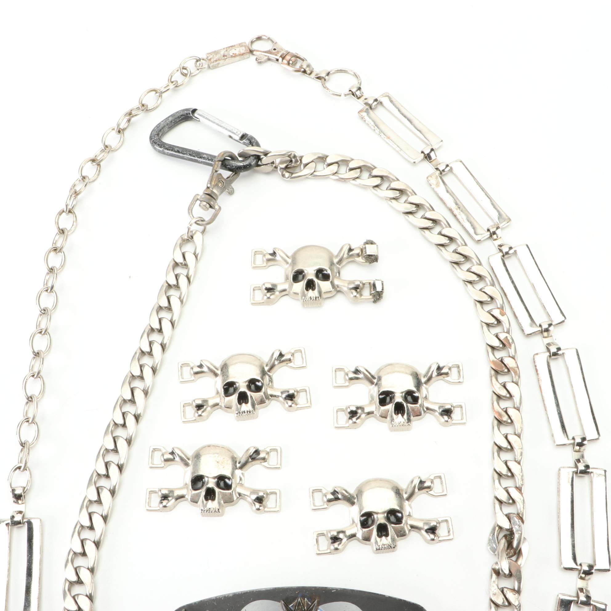 Disney Kingdom Hearts Belt Buckle, Rectangular Link Belt, Curb Chain, and More