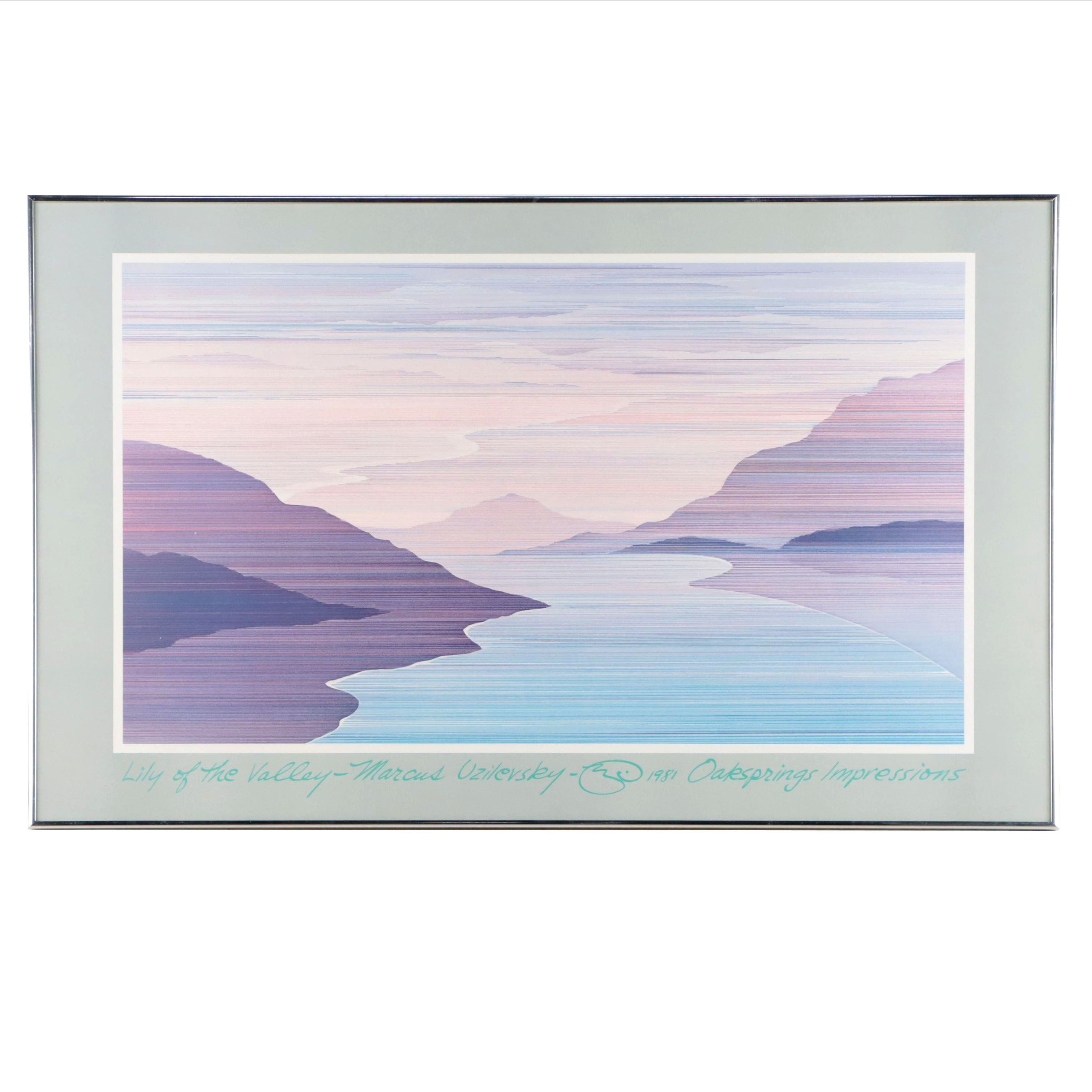 Offset Lithograph After Marcus Uzilevsky "Lily of the Valley," Late 20th Century