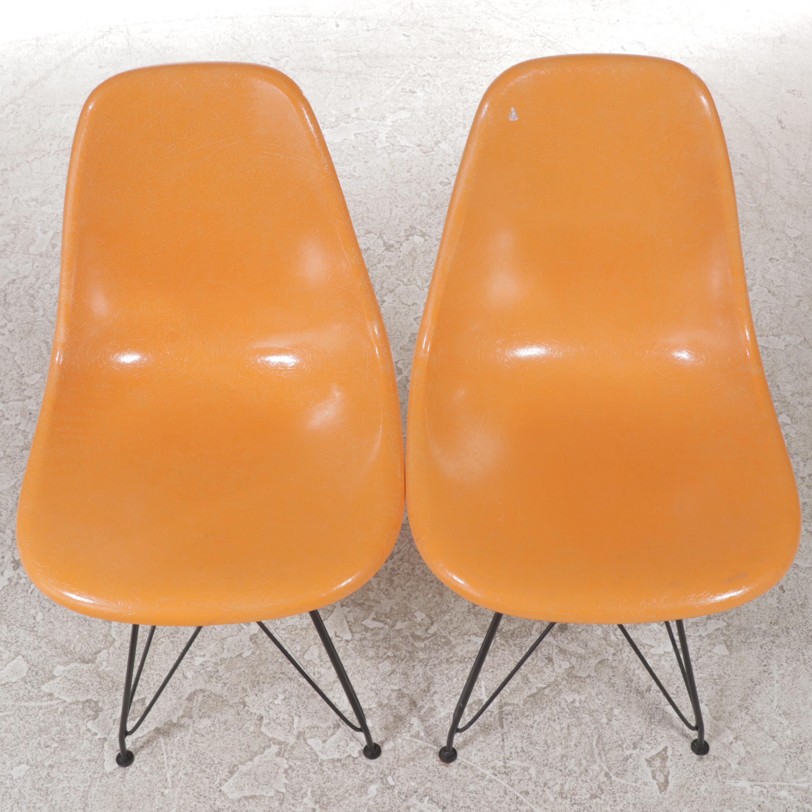 Charles and Ray Eames for Herman Miller Modernist Fiberglass Shell Chairs