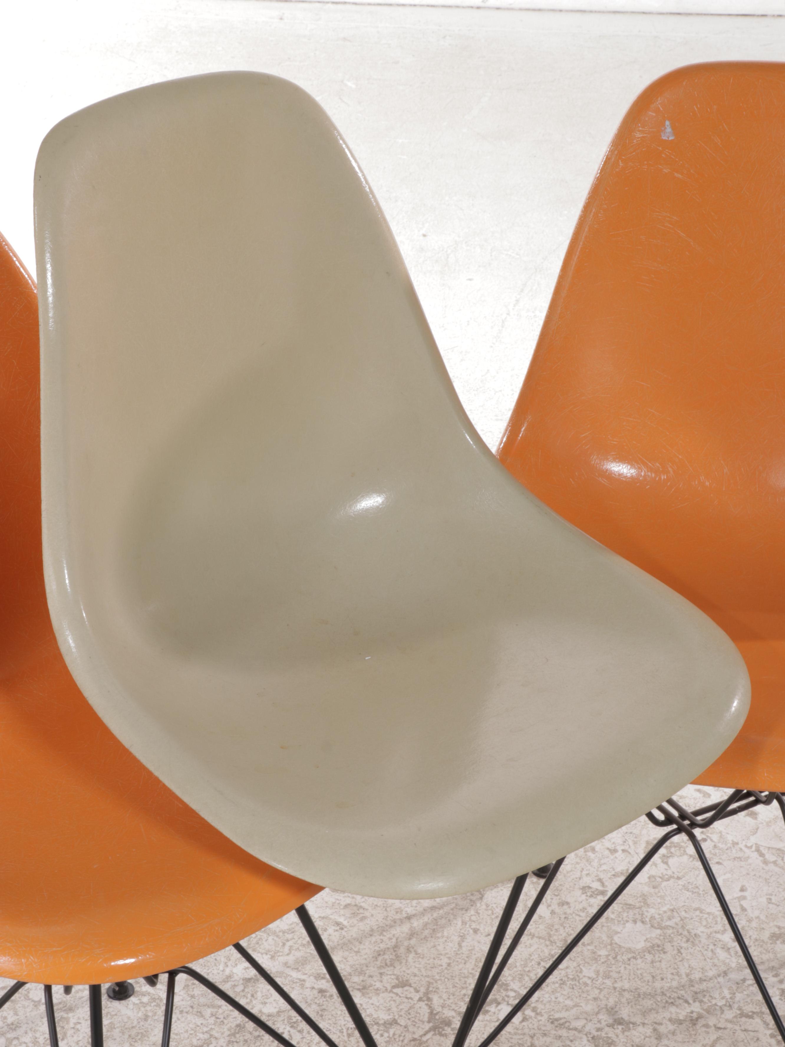 Charles and Ray Eames for Herman Miller Modernist Fiberglass Shell Chairs