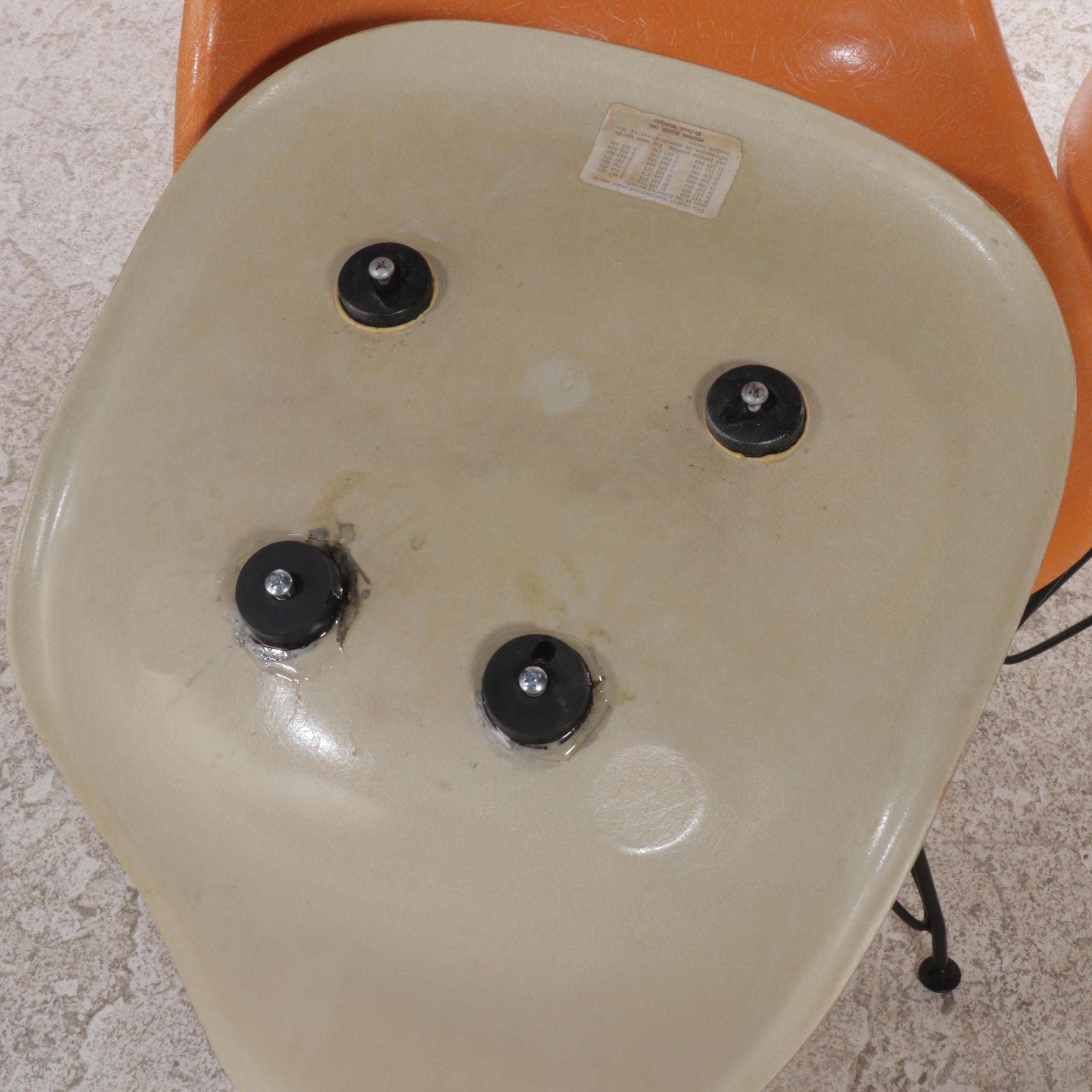 Charles and Ray Eames for Herman Miller Modernist Fiberglass Shell Chairs