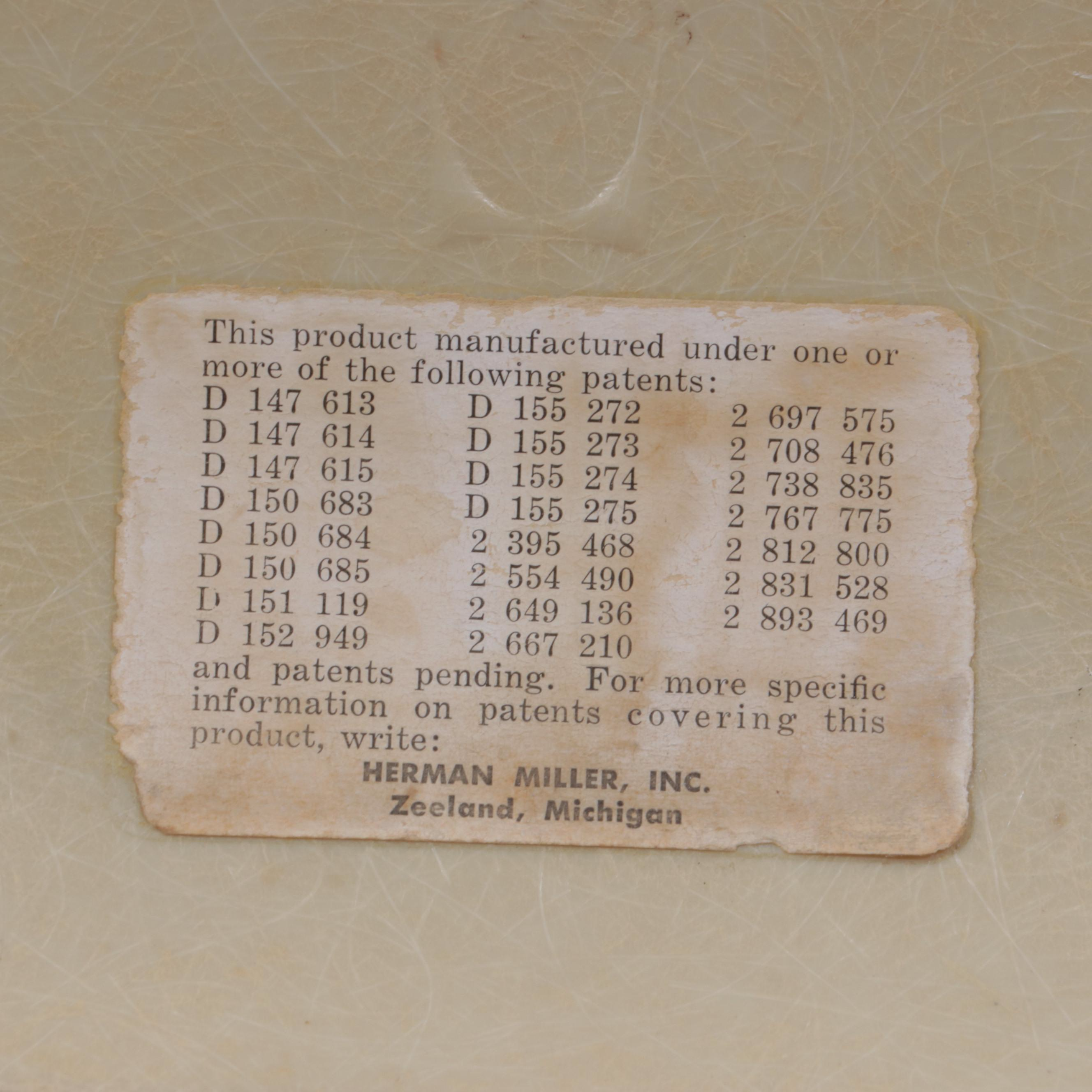 Charles and Ray Eames for Herman Miller Modernist Fiberglass Shell Chairs