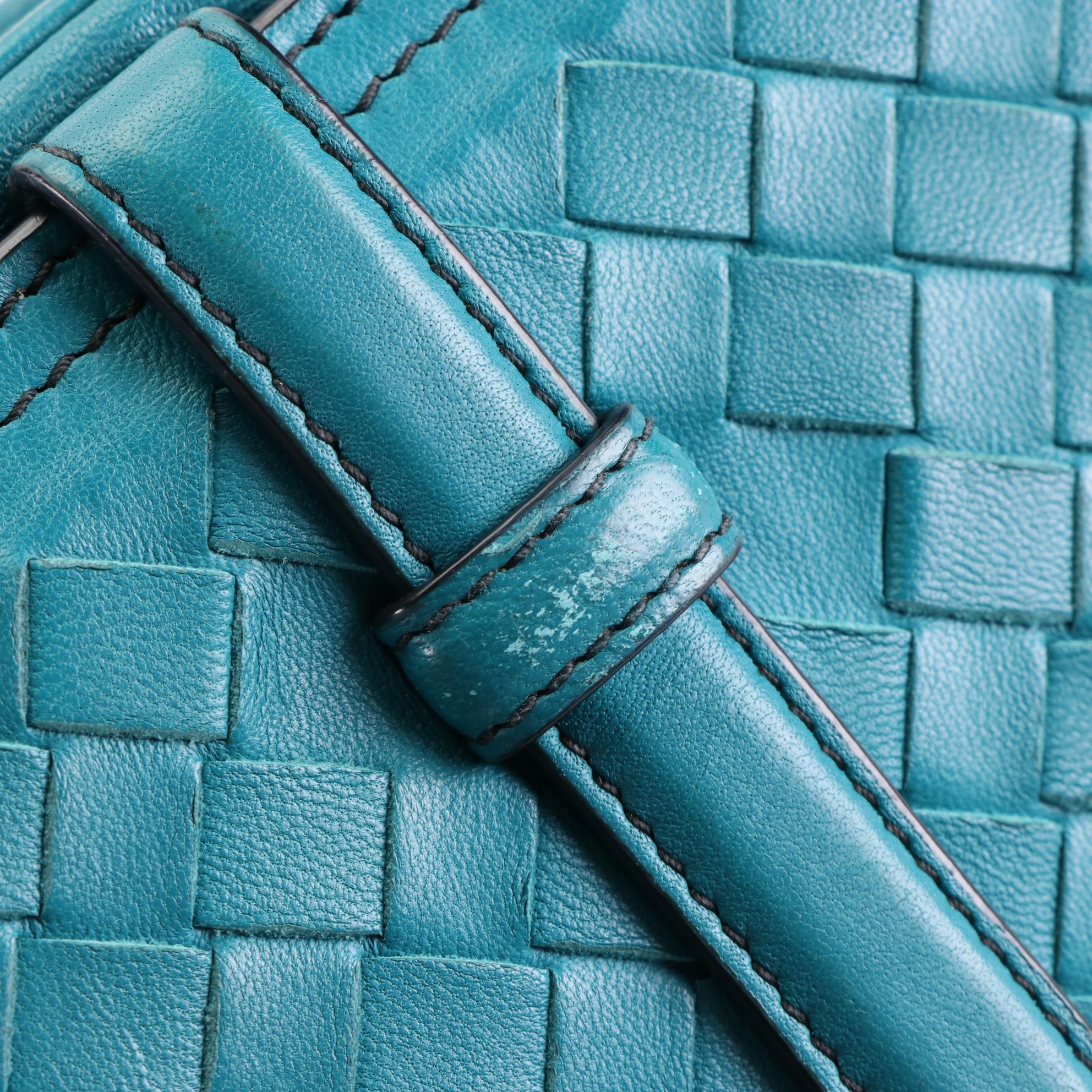 Bottega Veneta Belt Flap Camera Bag in Intrecciato Nappa Leather