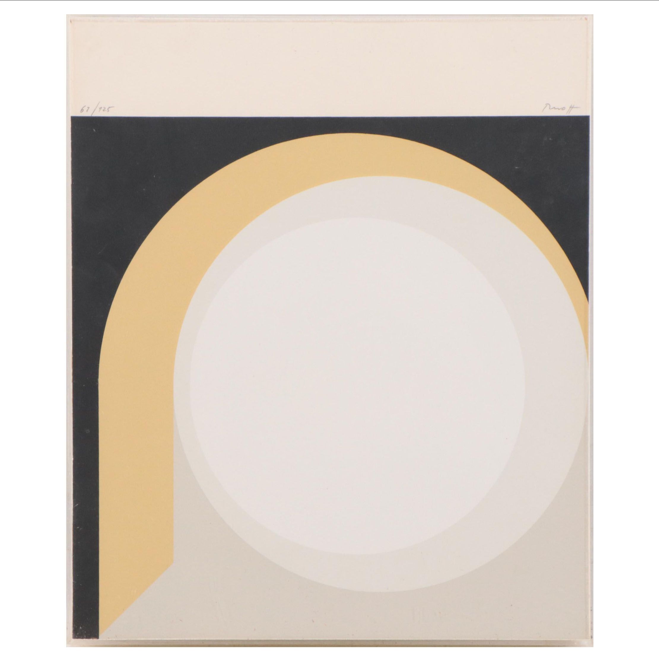 Fritz Ruoff Geometric Serigraph "November"