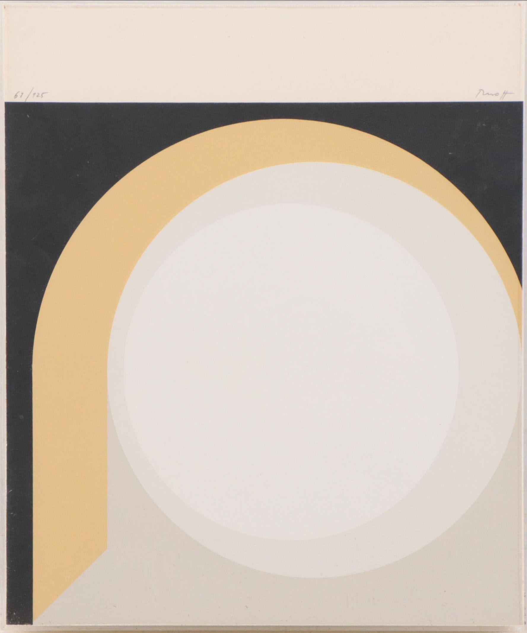 Fritz Ruoff Geometric Serigraph "November"