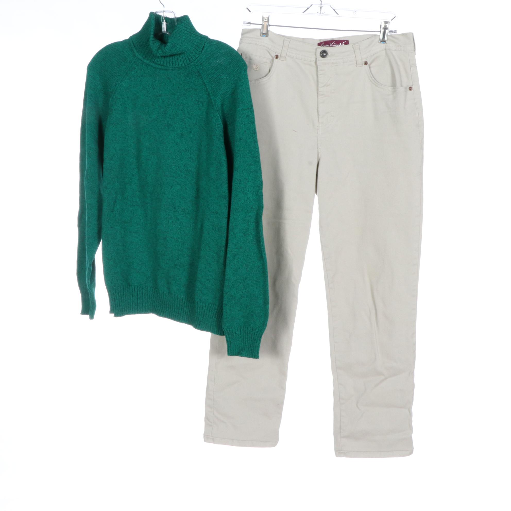 Liz Claiborne, Jeanne Pierre Sweaters, and Gloria Vanderbilt Amanda Style Jeans