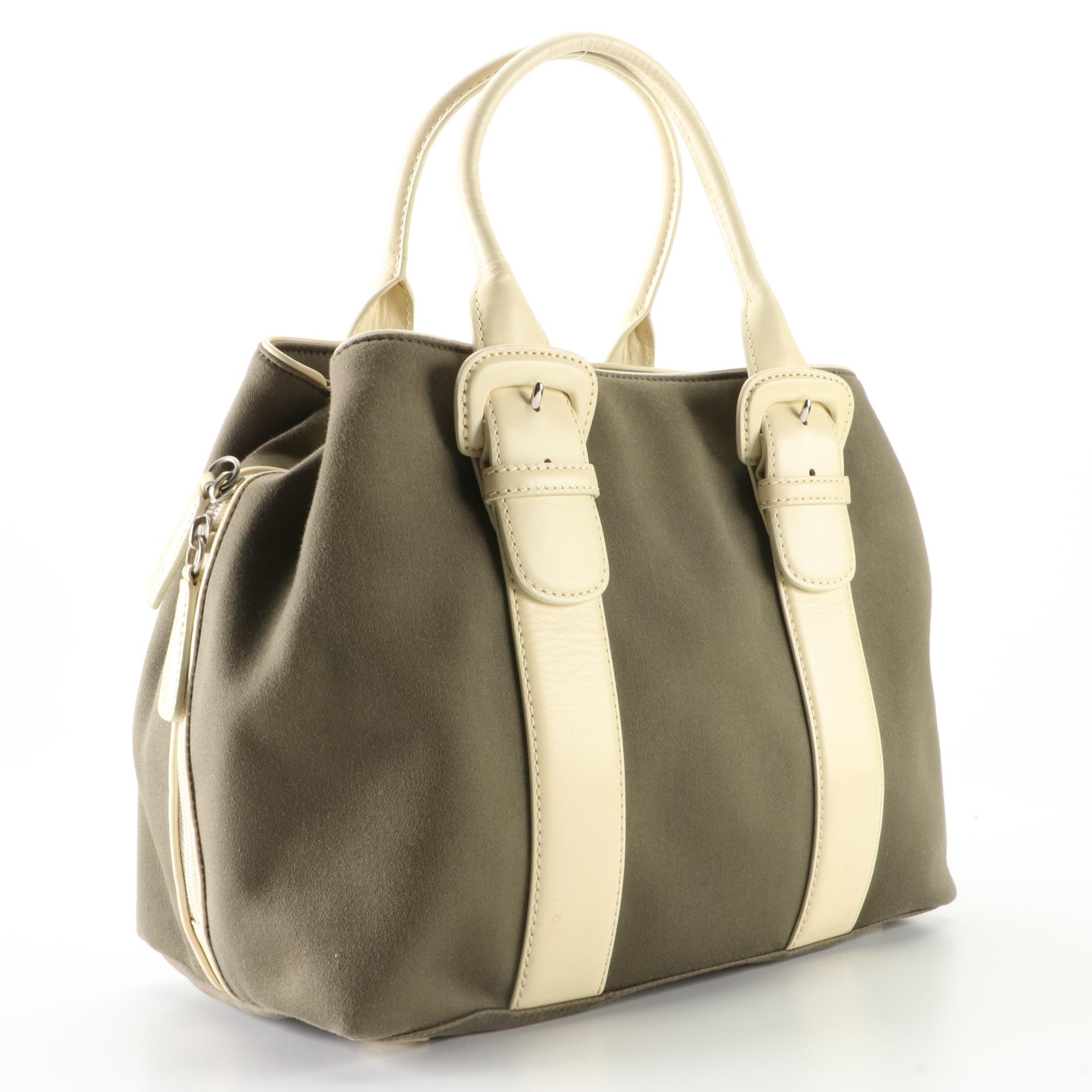 Cole Haan Canvas and Leather Handbag