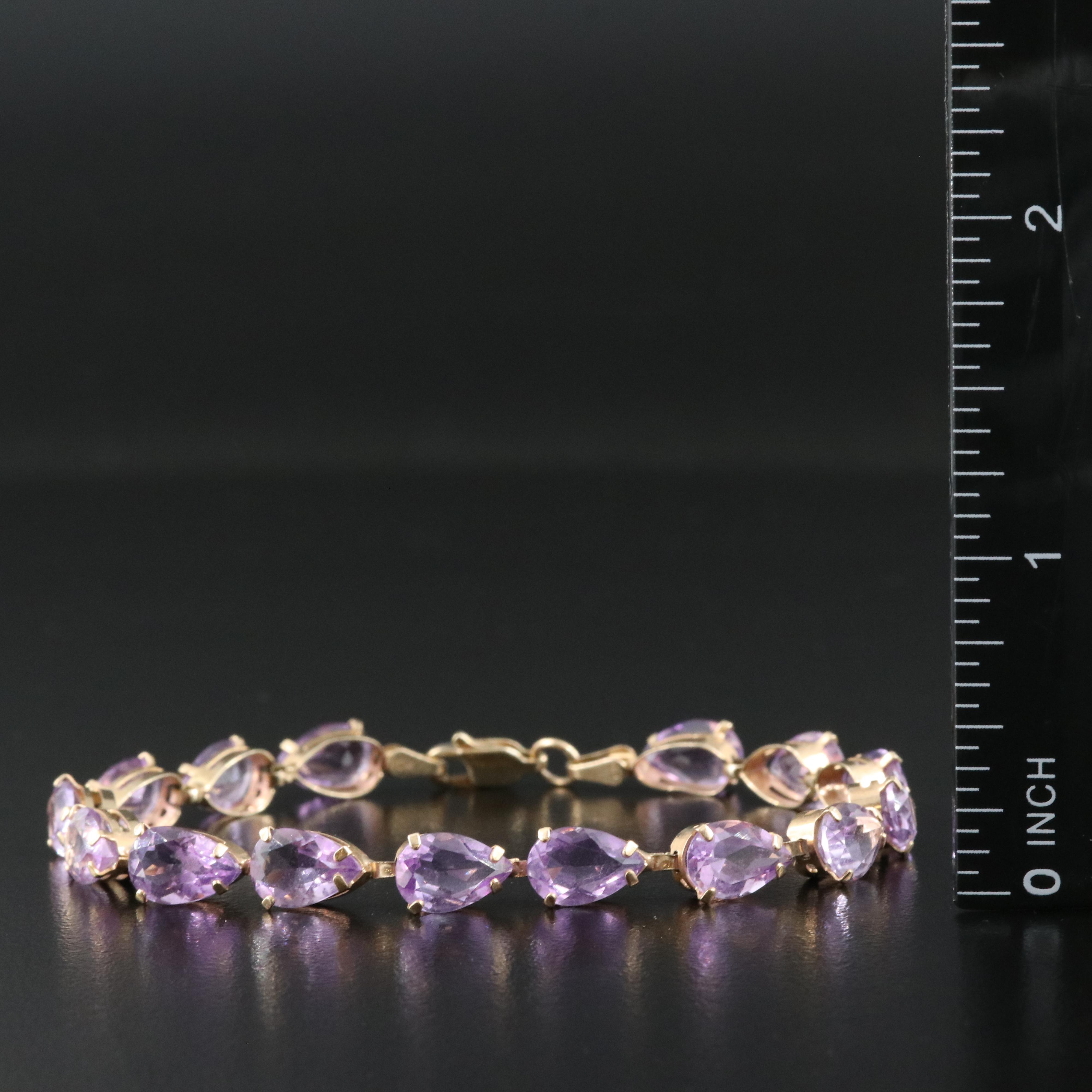10K Amethyst Bracelet