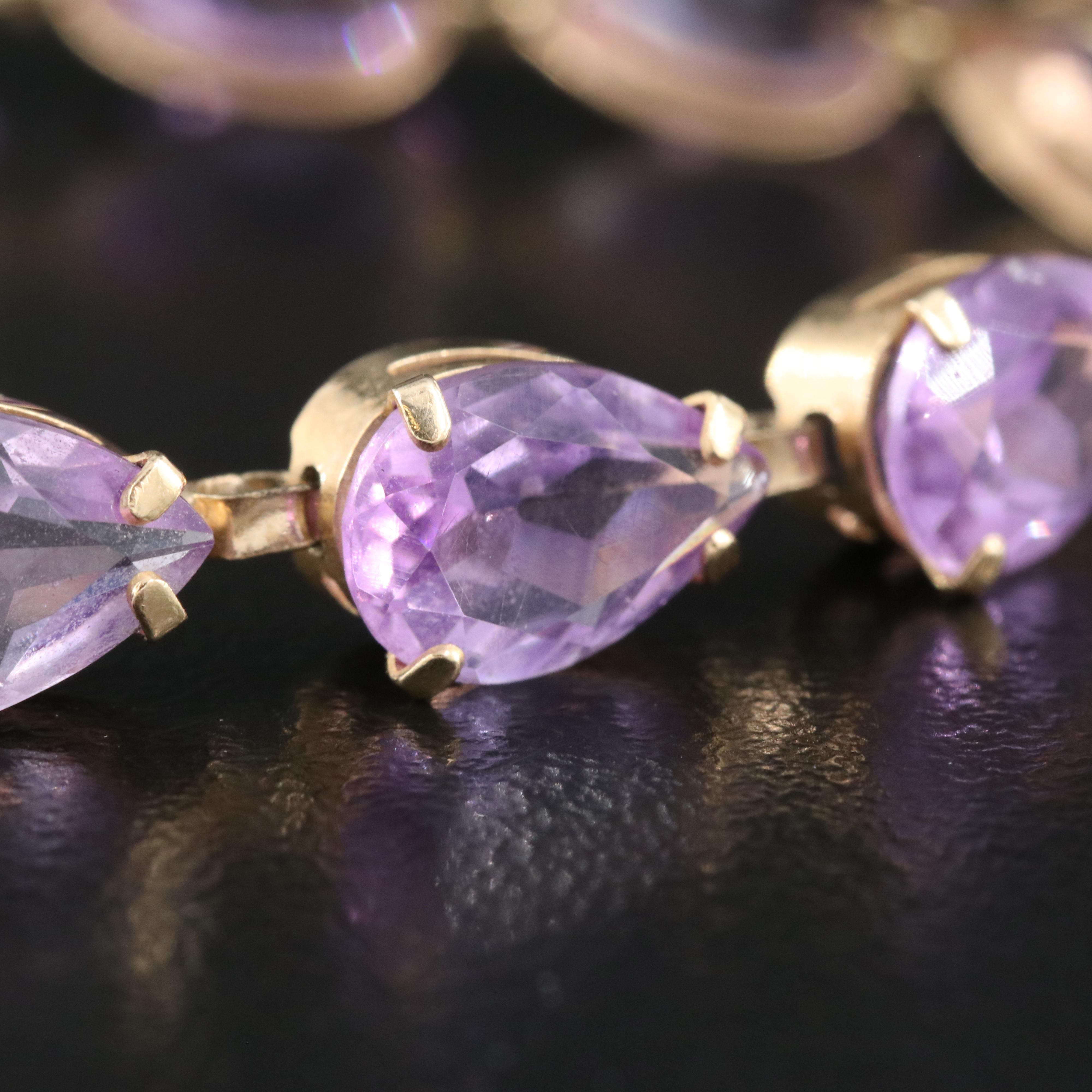 10K Amethyst Bracelet