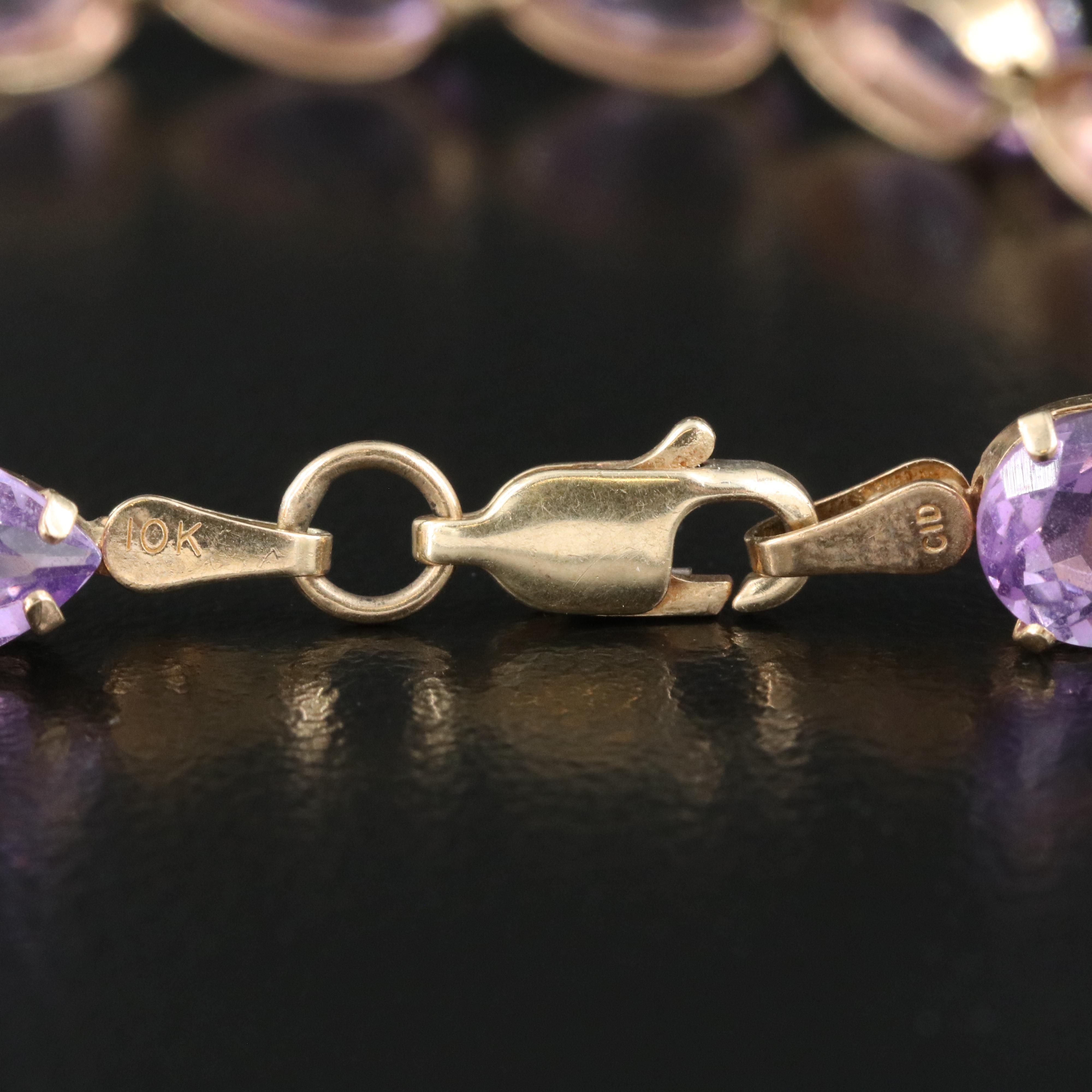 10K Amethyst Bracelet