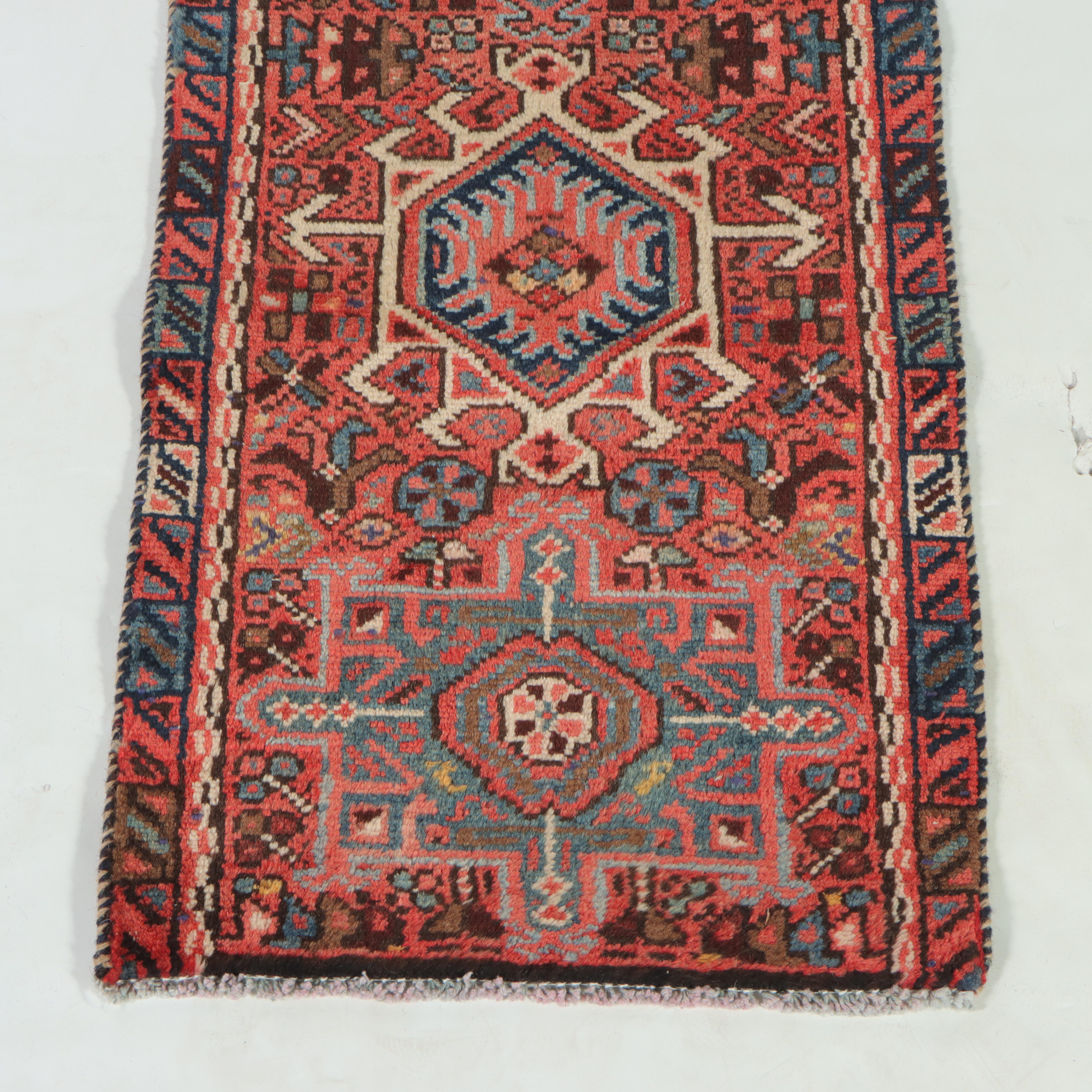 1'8 x 5'4 Hand-Knotted Persian Karaja Carpet Runner