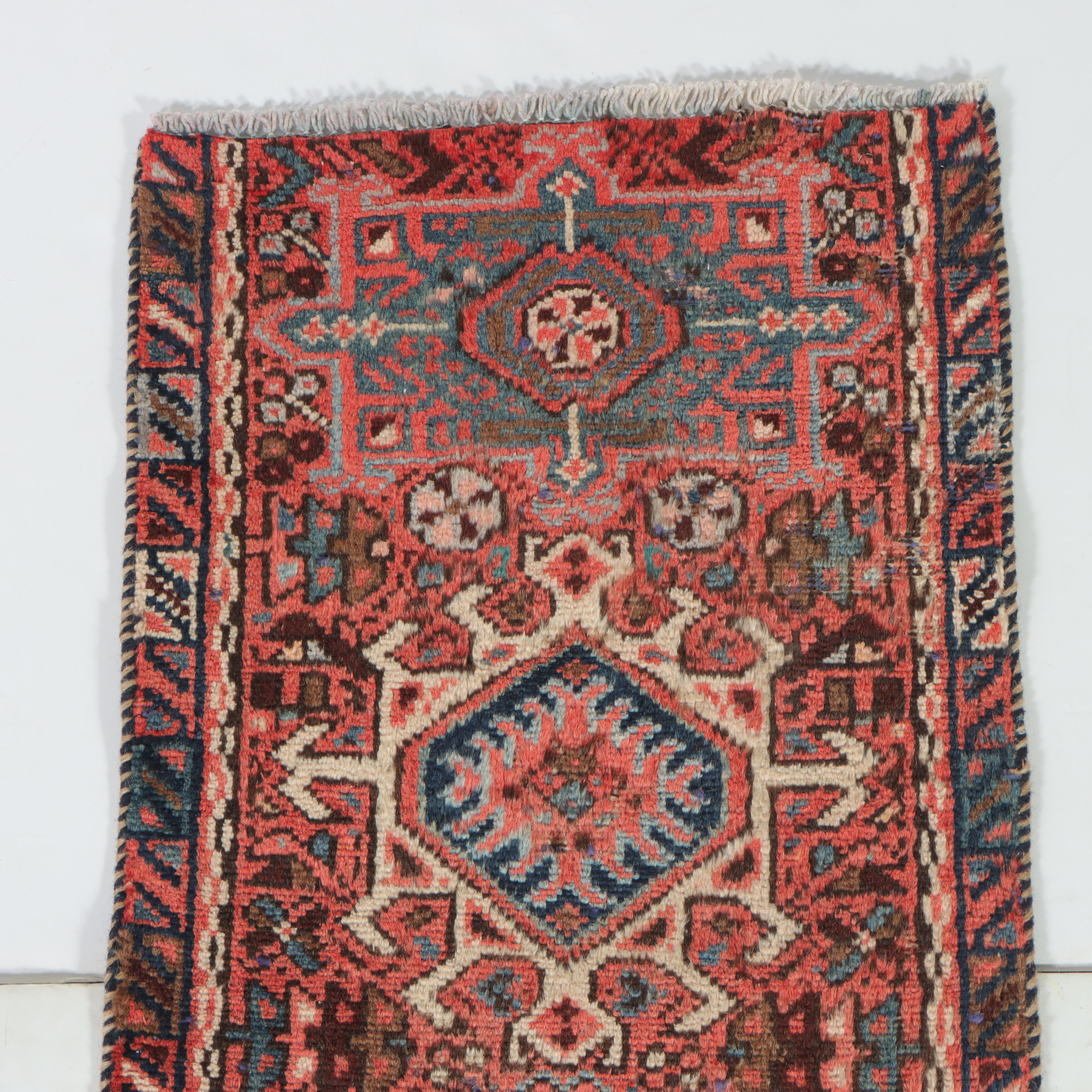 1'8 x 5'4 Hand-Knotted Persian Karaja Carpet Runner