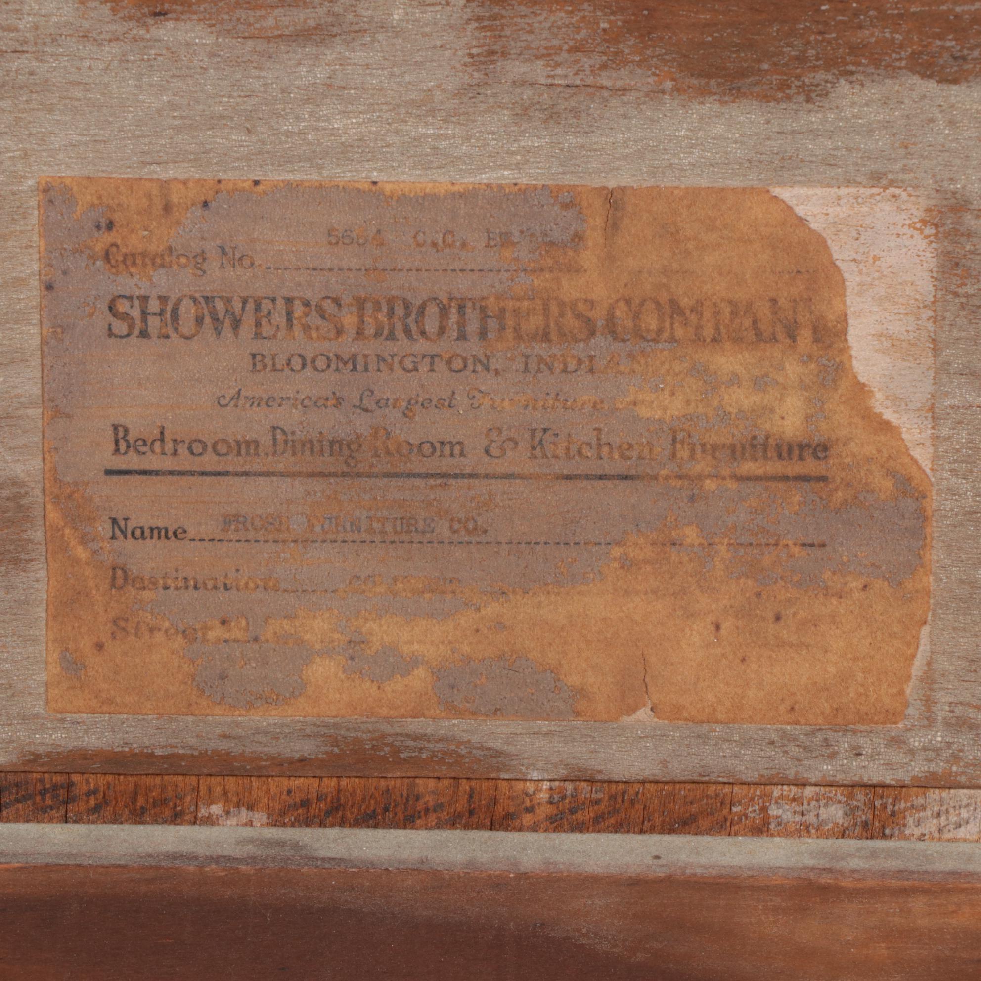 Showers Bros. Company Jacobean Revival Mahogany China Cabinet, 1930s