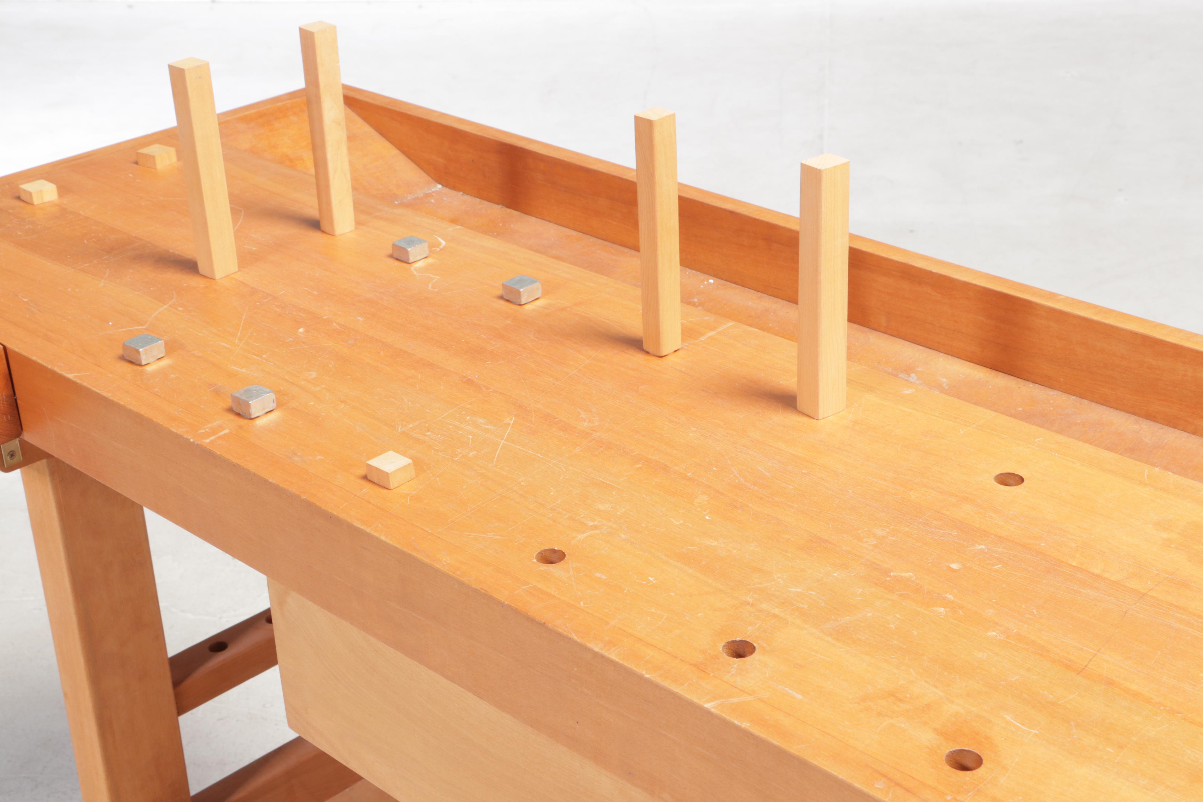 Maple Two-Tier Work Bench with Vices