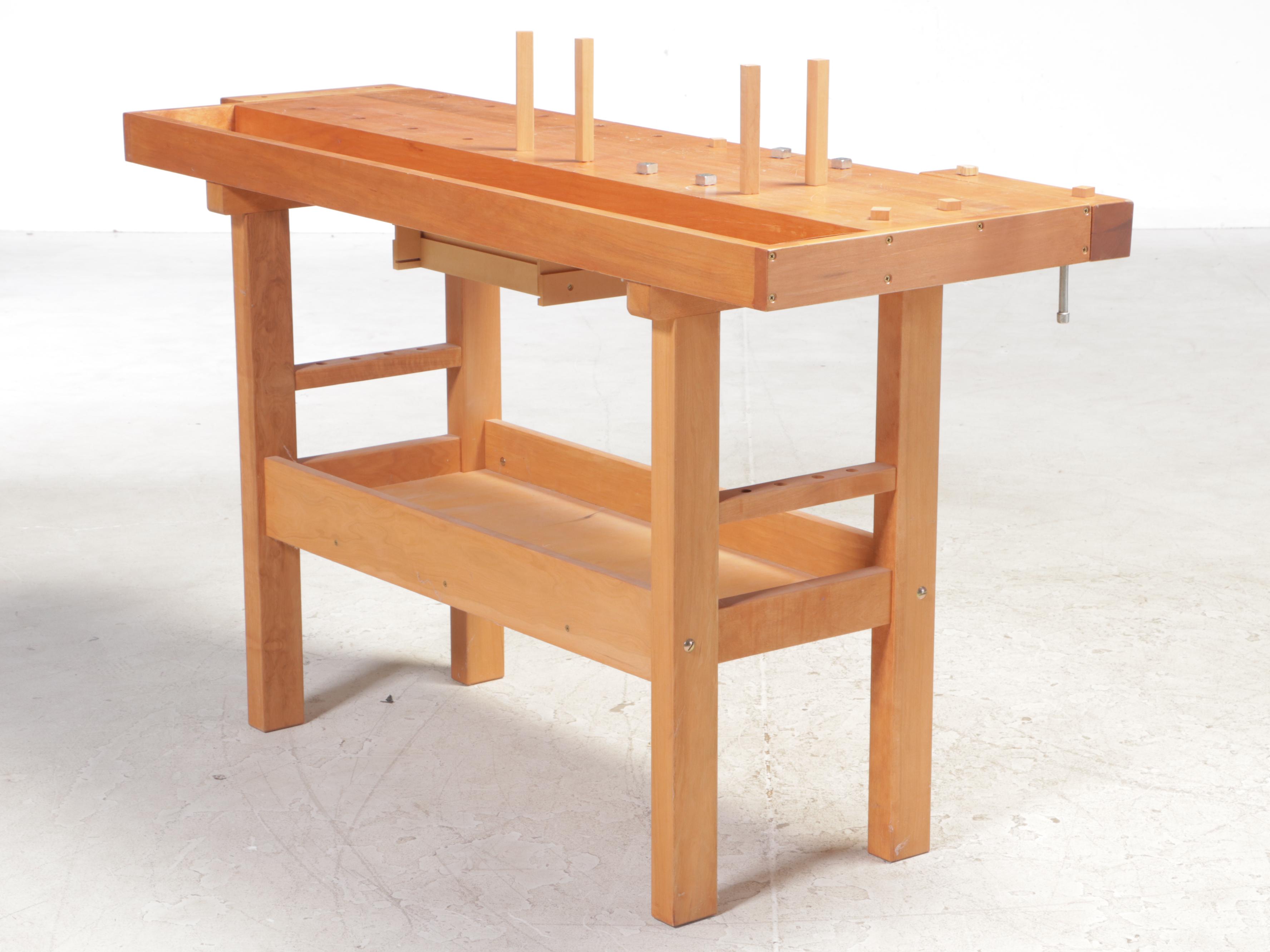 Maple Two-Tier Work Bench with Vices