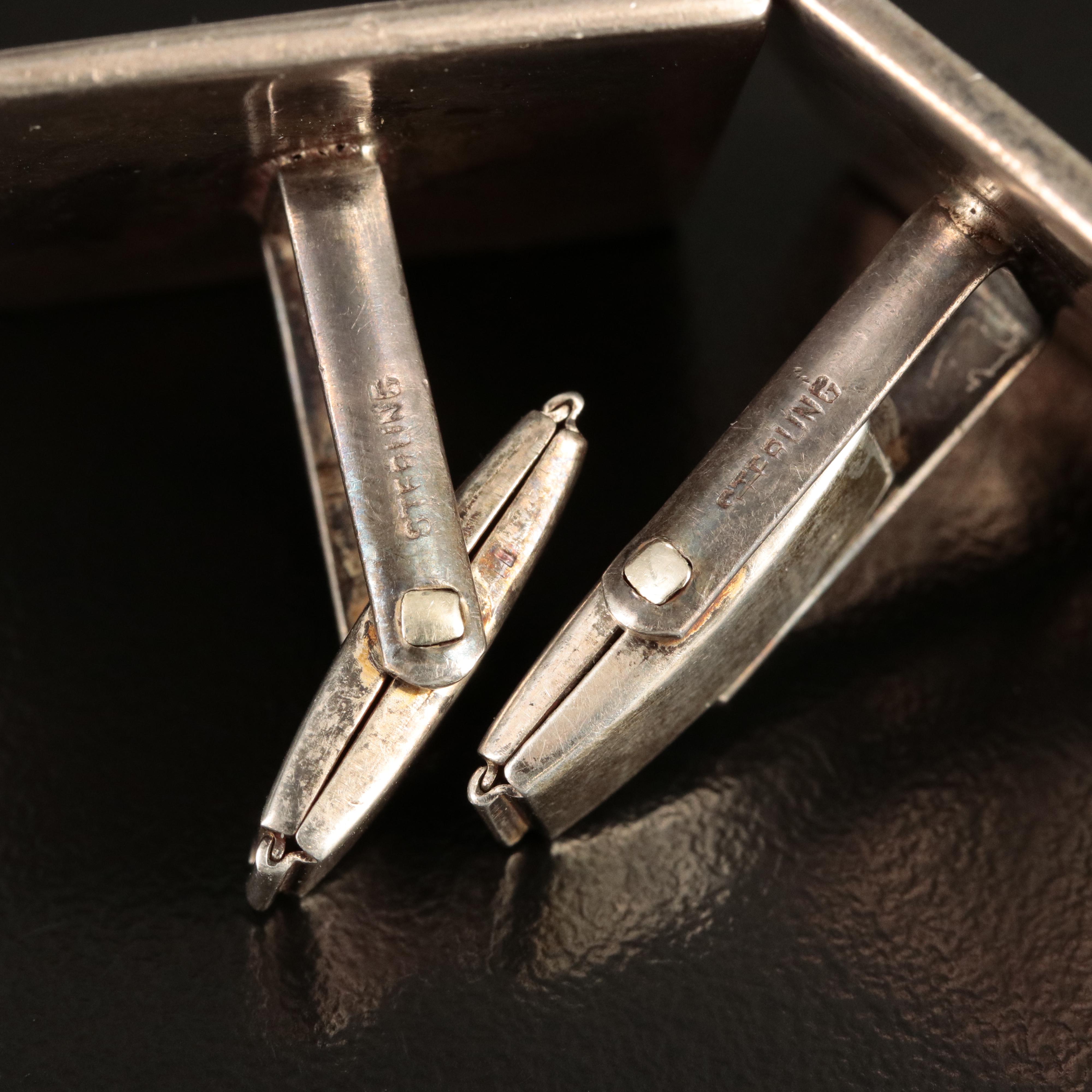 Southwestern Style Sterling Turquoise Cufflinks