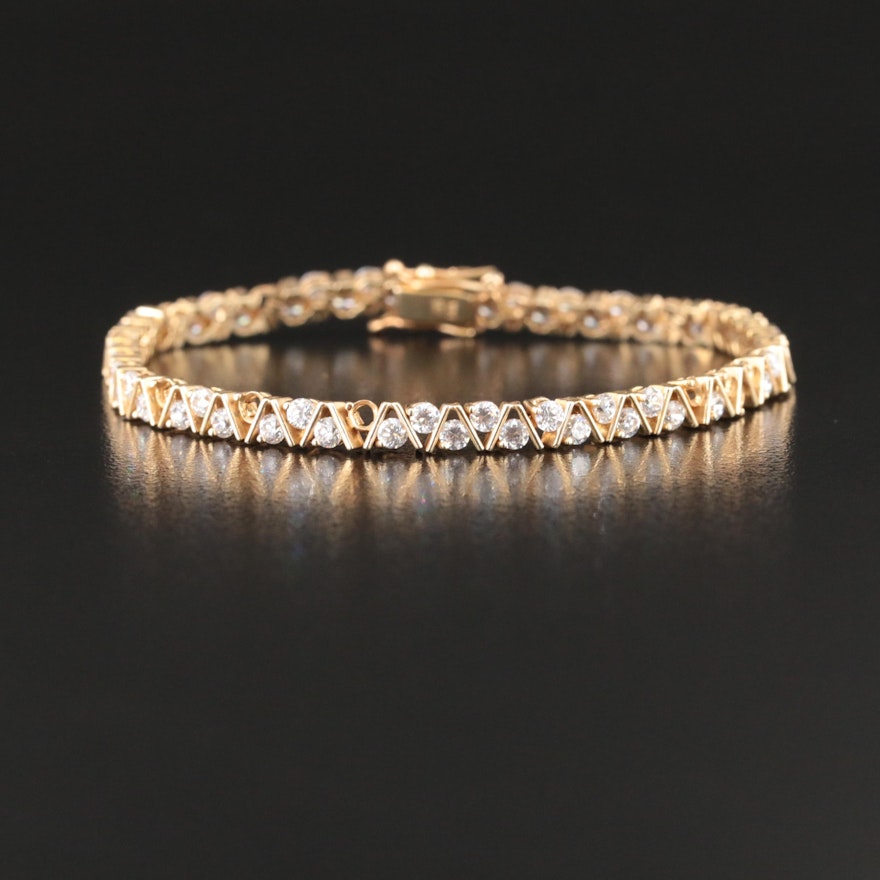 14K Cubic Zirconia Bracelet