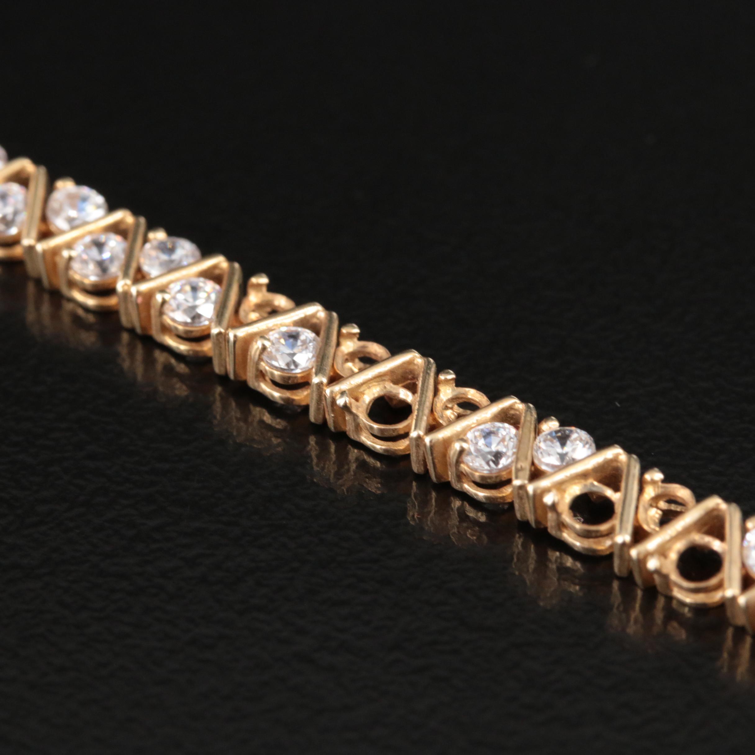 14K Cubic Zirconia Bracelet