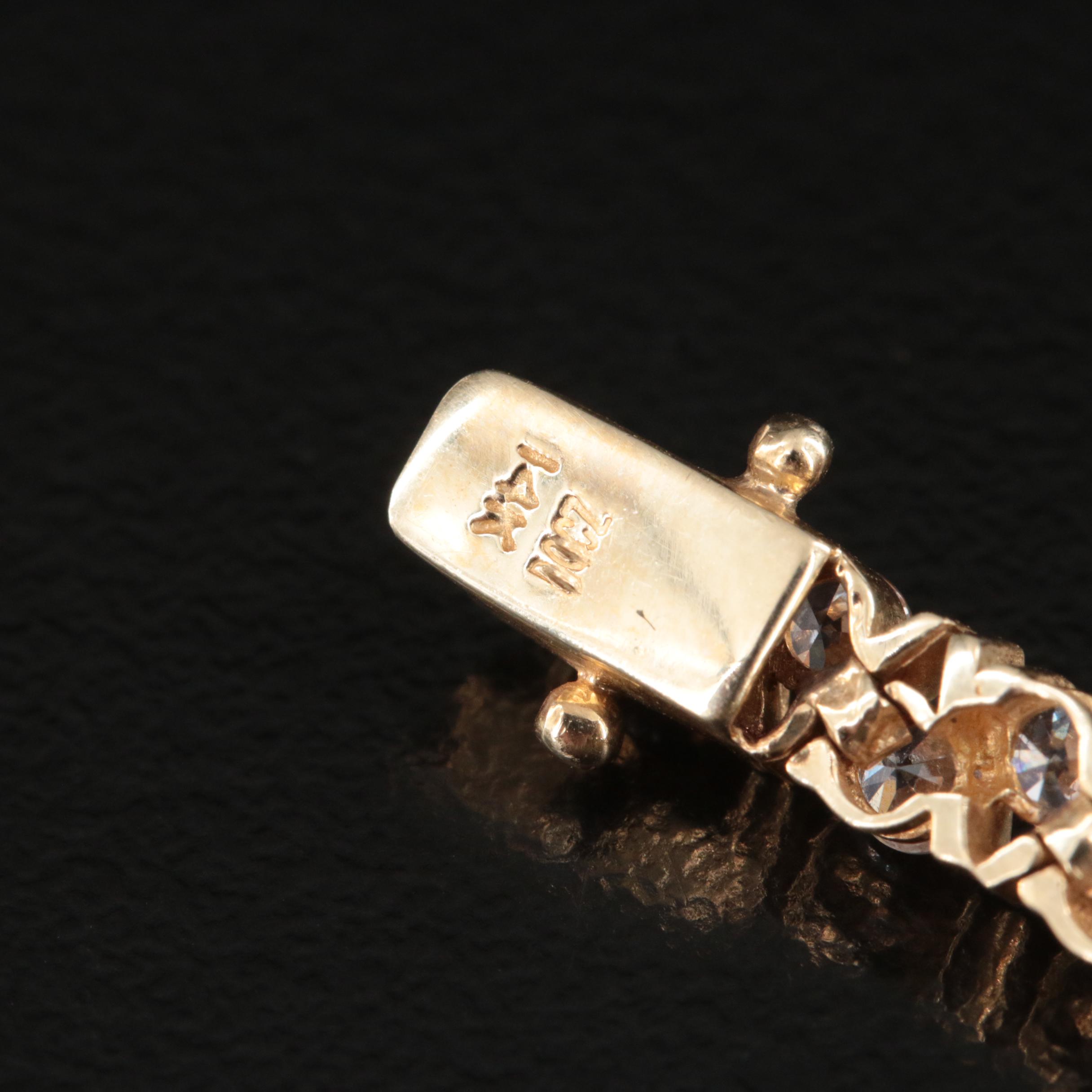 14K Cubic Zirconia Bracelet