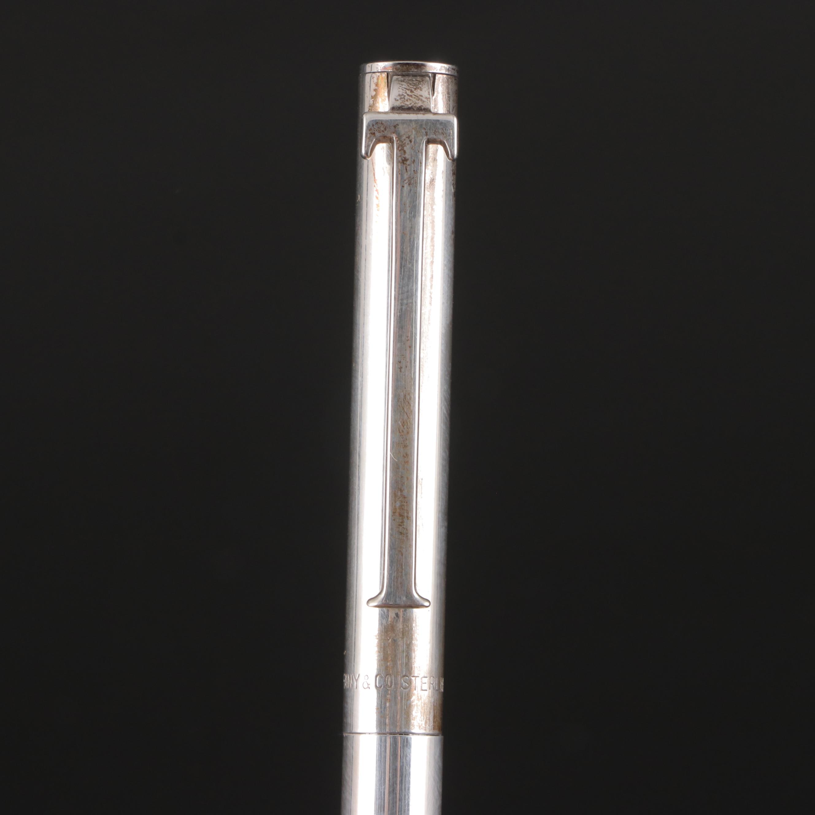 Tiffany & Co. Sterling Silver T-Clip Ballpoint Pen and Pencil Set